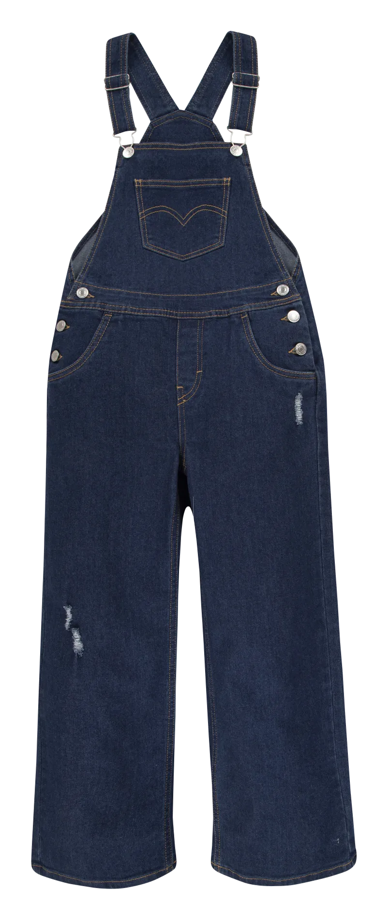 Salopette en denim brut mélangé Bleu