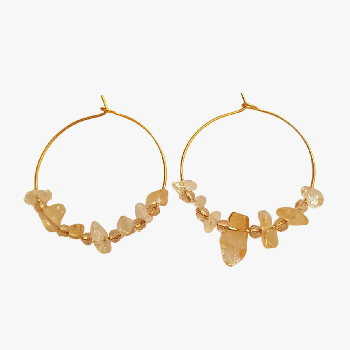 Boucles d'oreilles citrine Bleu PRISCA