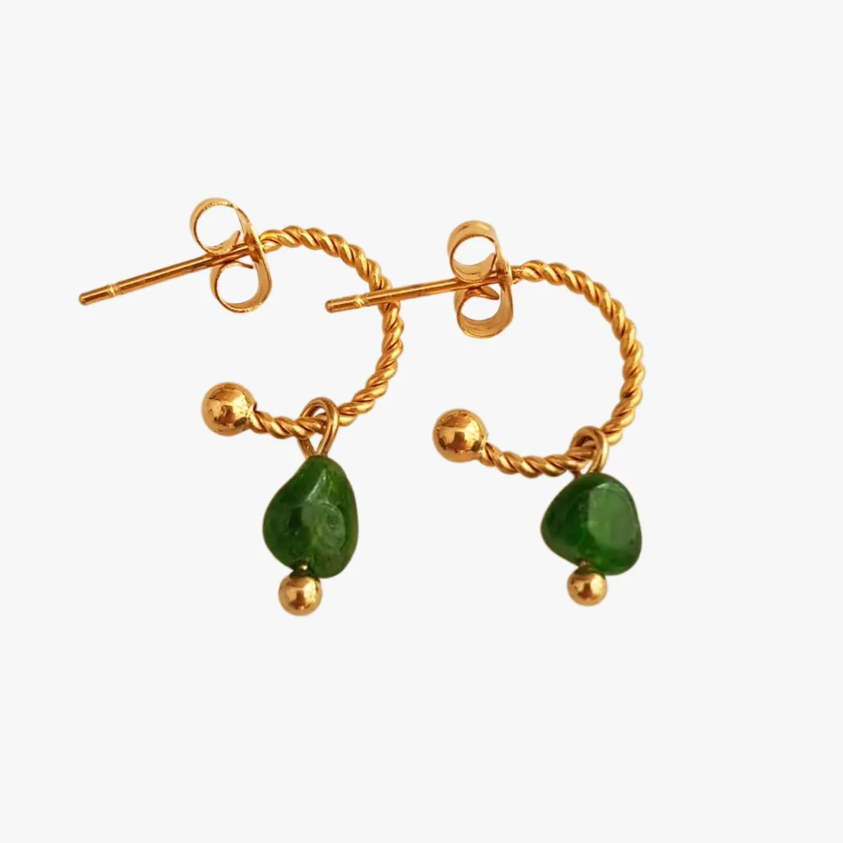 Boucles d'oreilles diopside Vert FAME