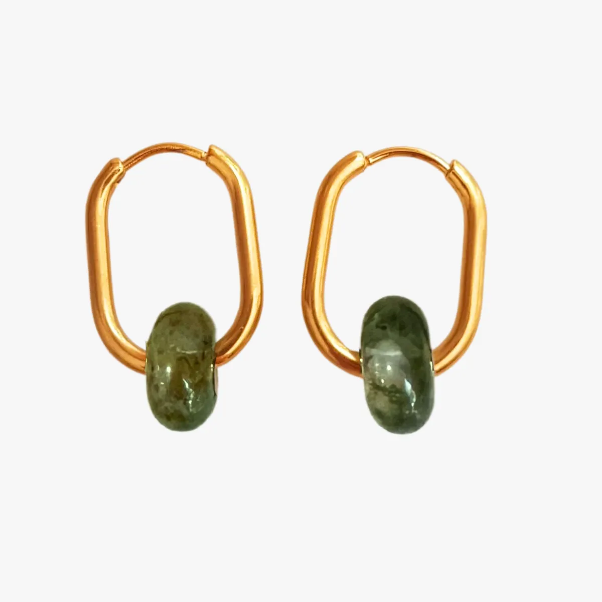 Boucles d'oreilles agate indienne Bleu DUTY