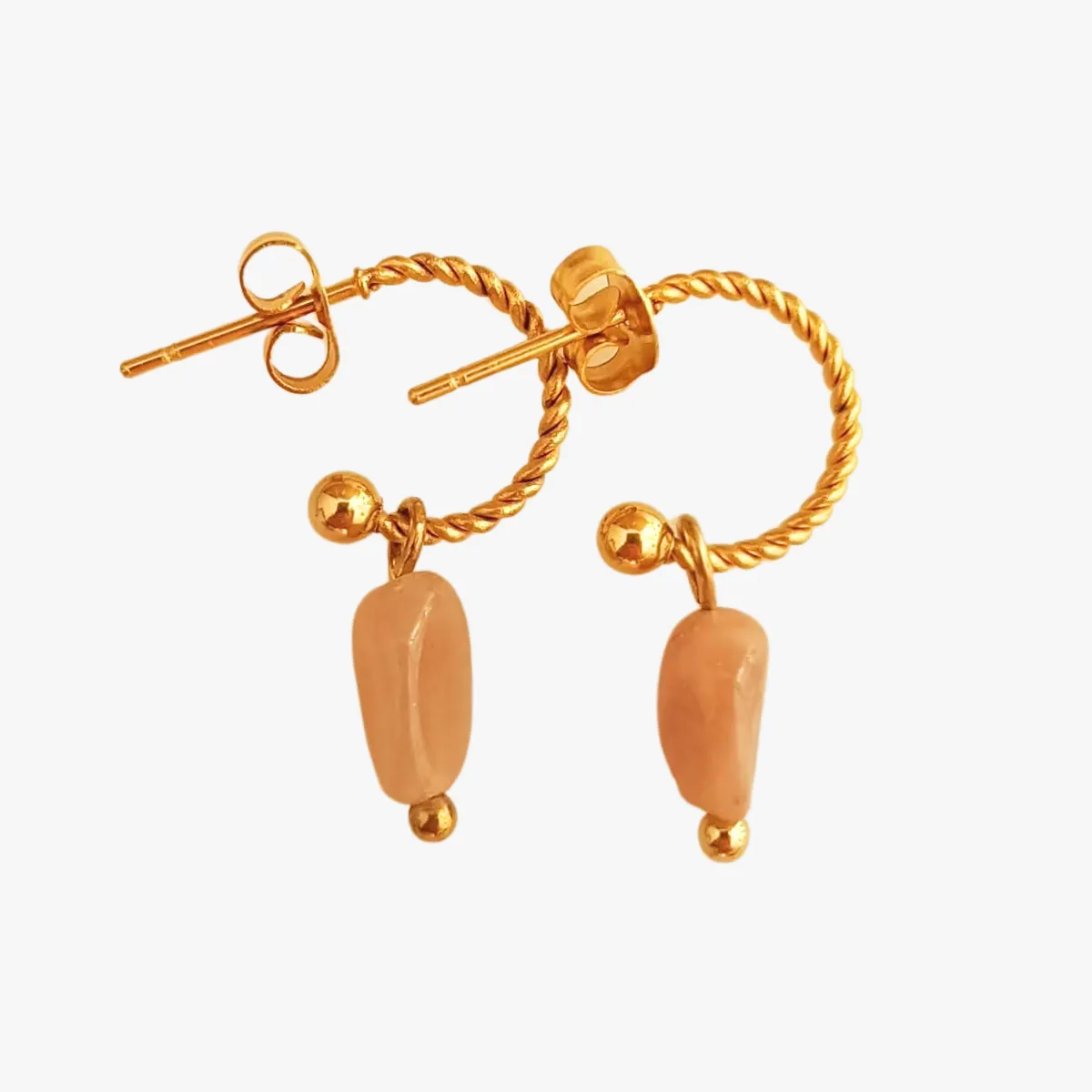 Boucles d'oreilles pierre de soleil Bleu FAME