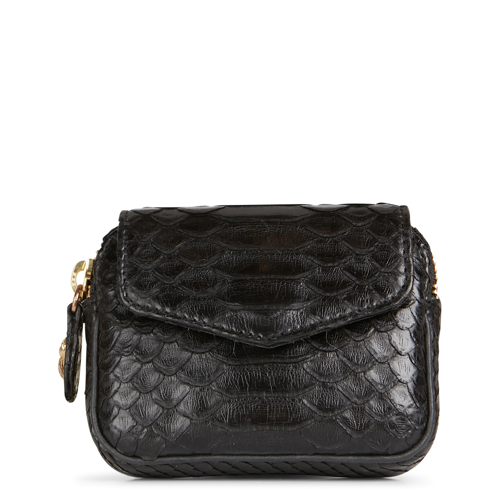 Porte-monnaie en cuir Noir KARL