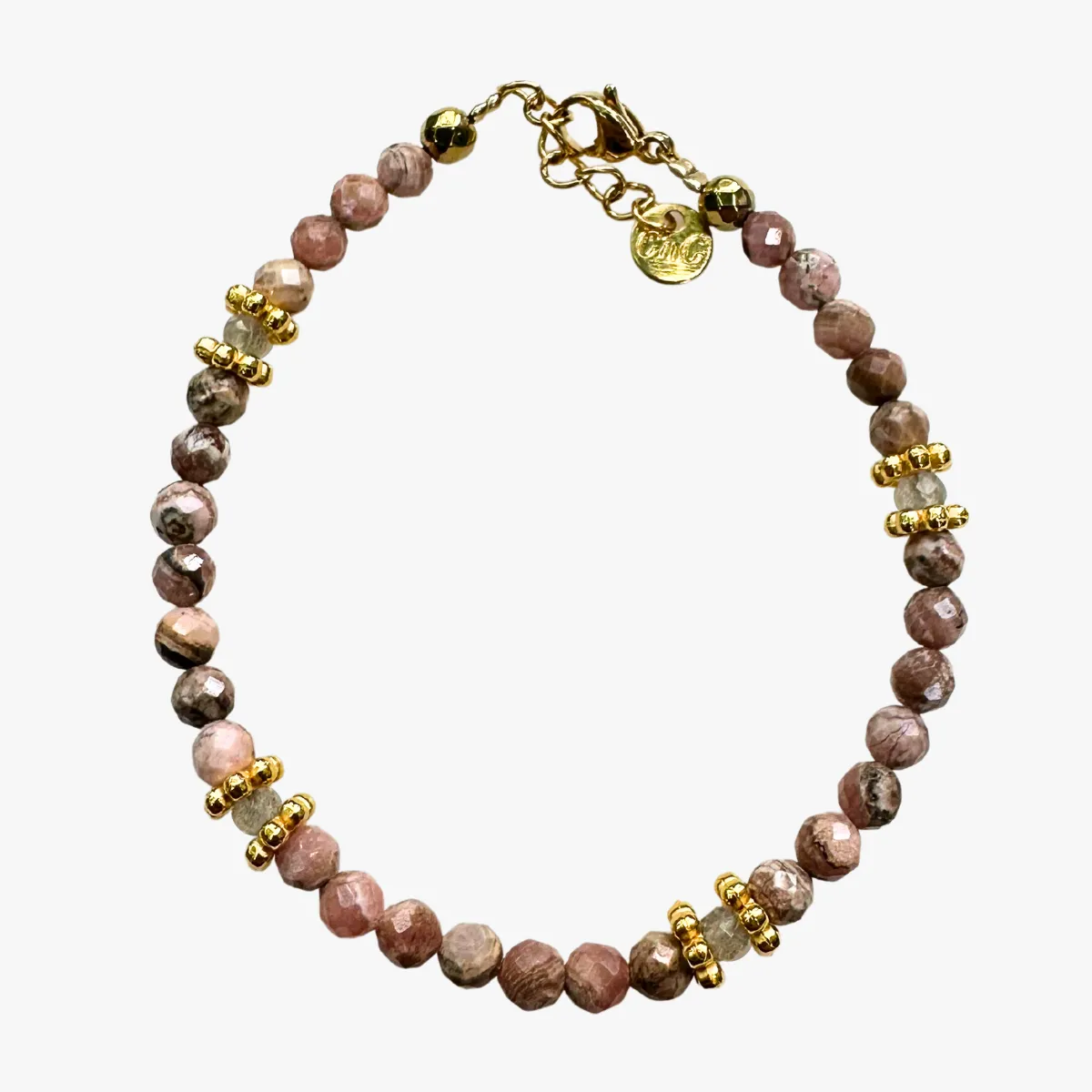 Bracelet rhodochrosite Rose PAOLA