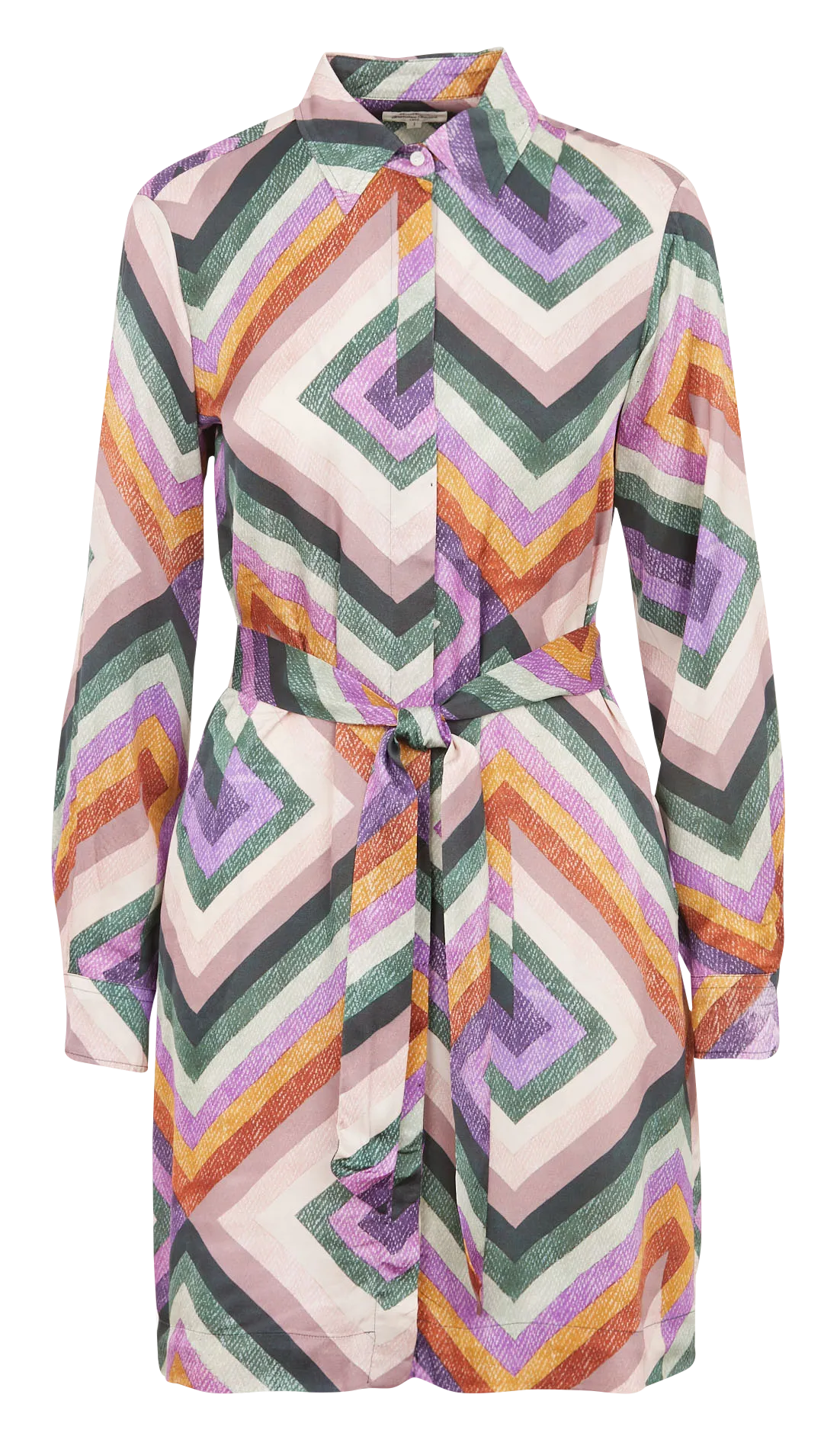 Robe courte col classique imprimée Rose REVOLA