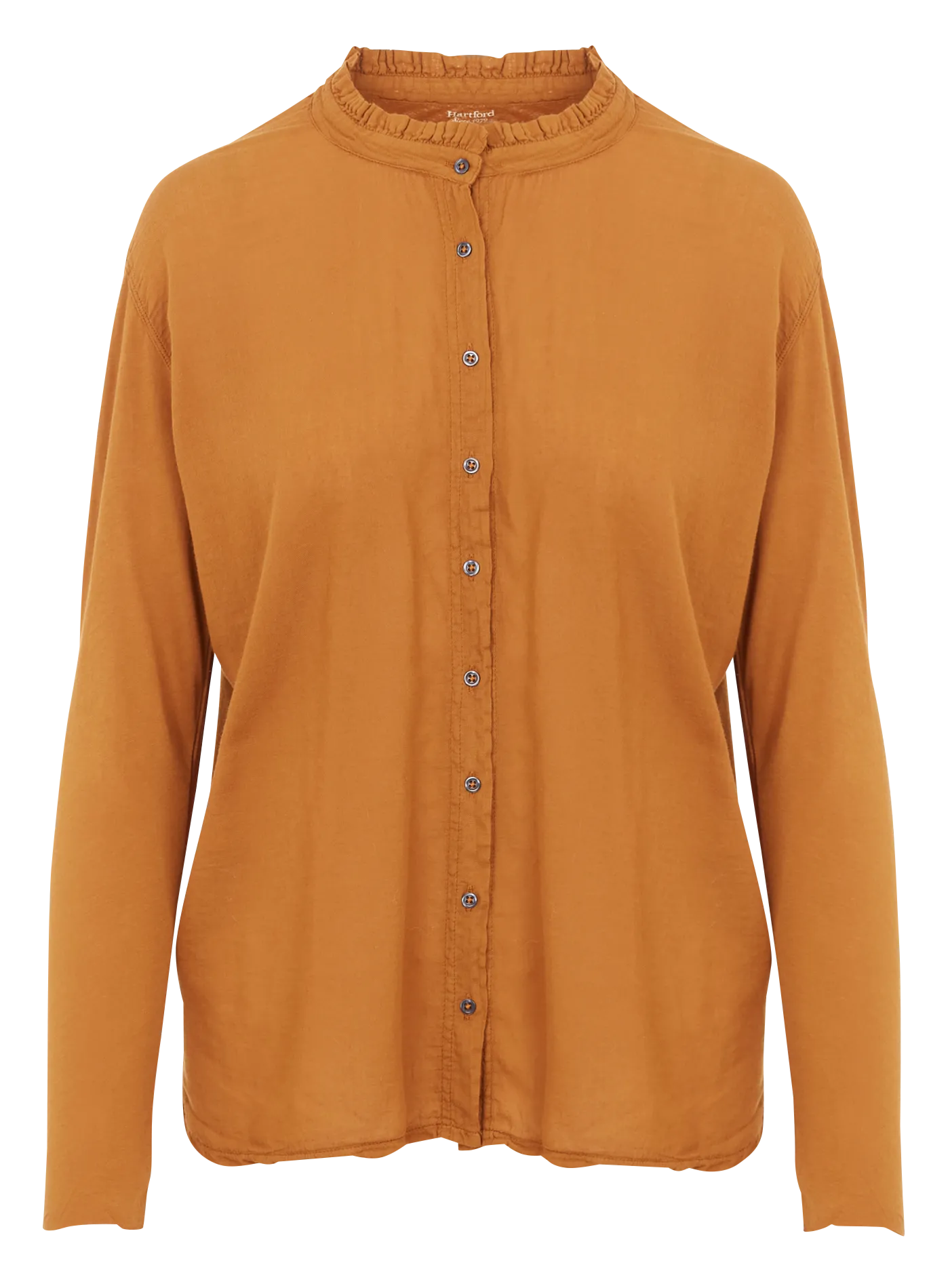 Top col rond en coton Marron TALLAN