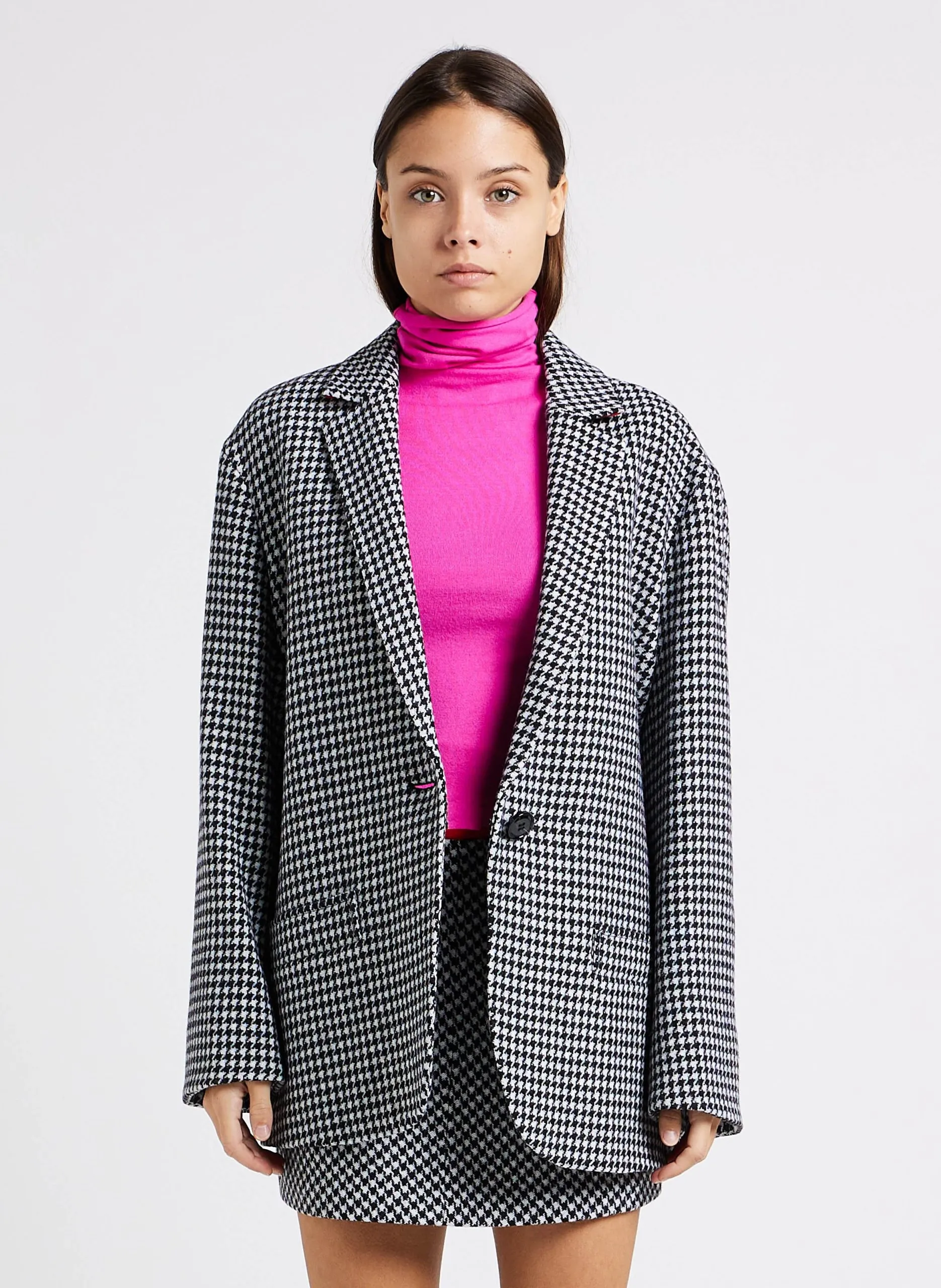 Veste blazer à rayures en laine mélangée Multicolore BROCHURE