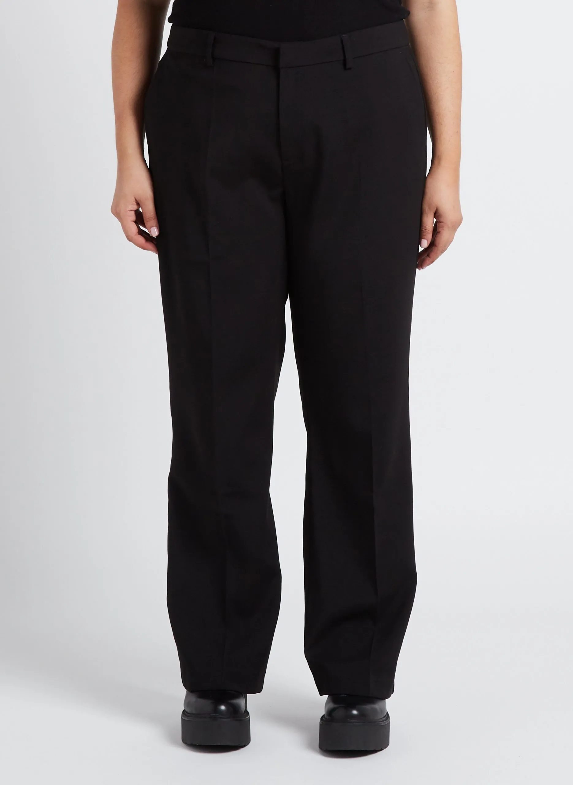 Pantalon droit stretch Noir