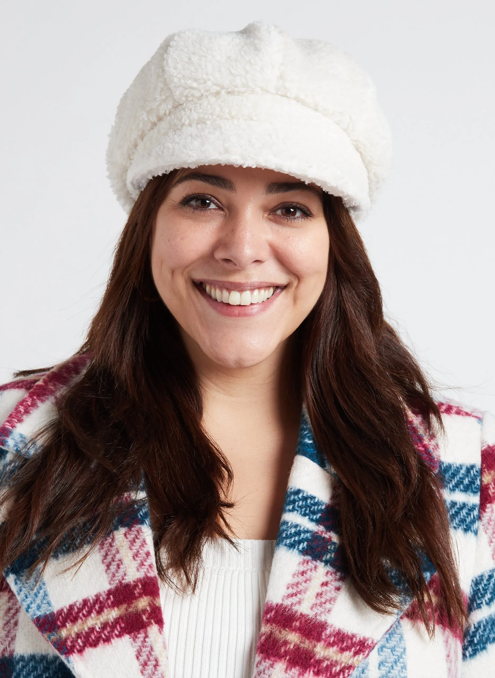 Casquette aspect moutonné Beige