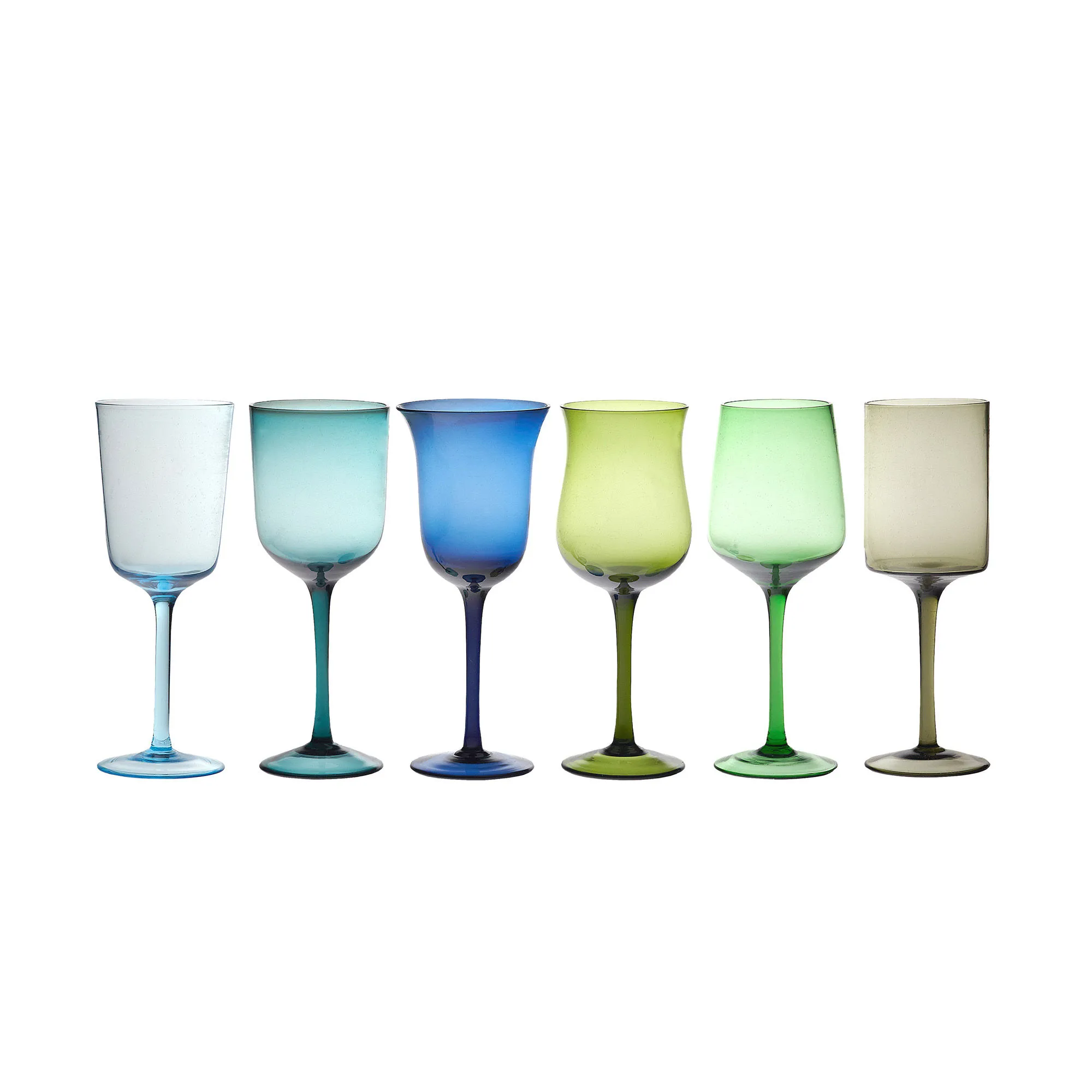 Set de 6 verres à vin Bleu CALICI