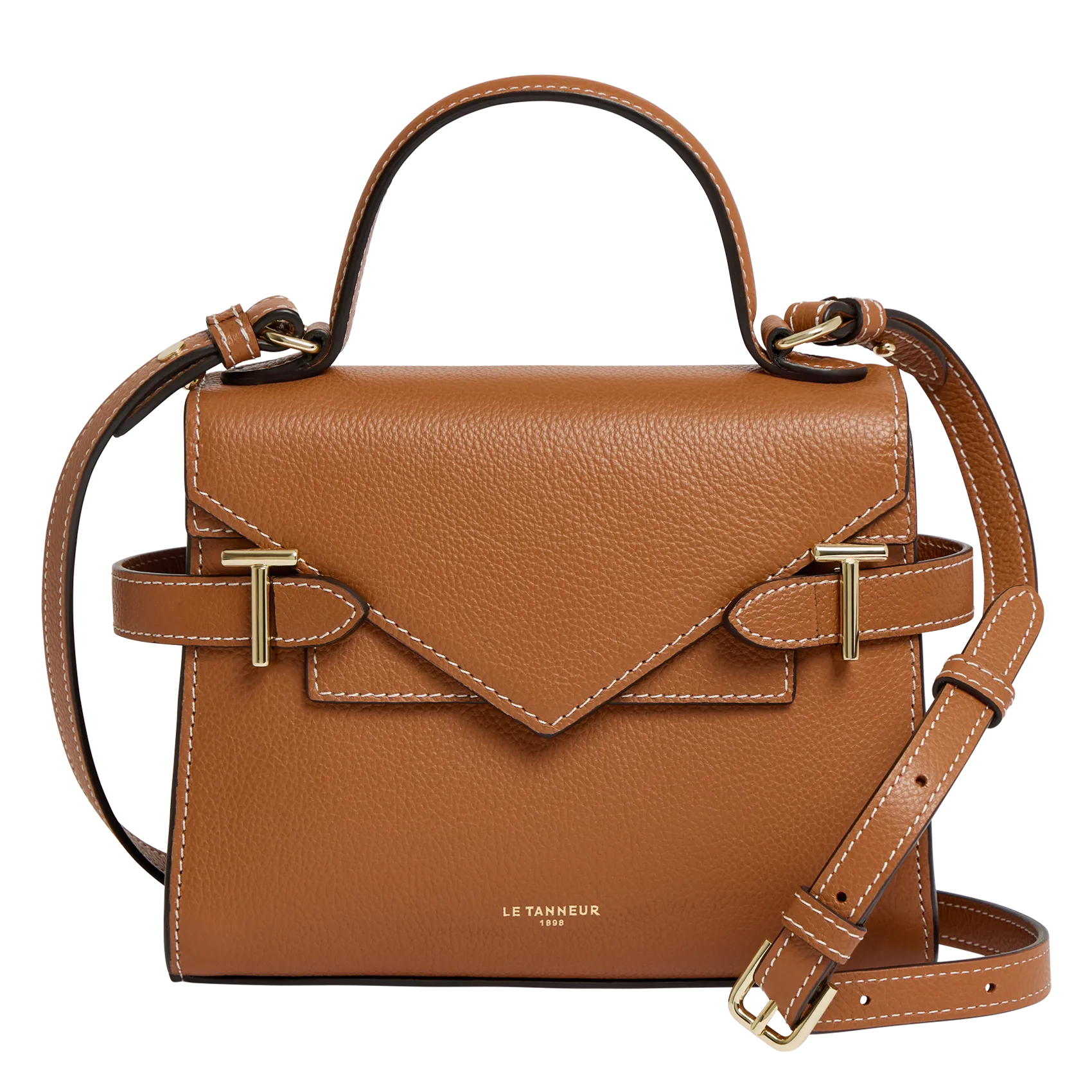 Sac à main en cuir Marron EMILIE