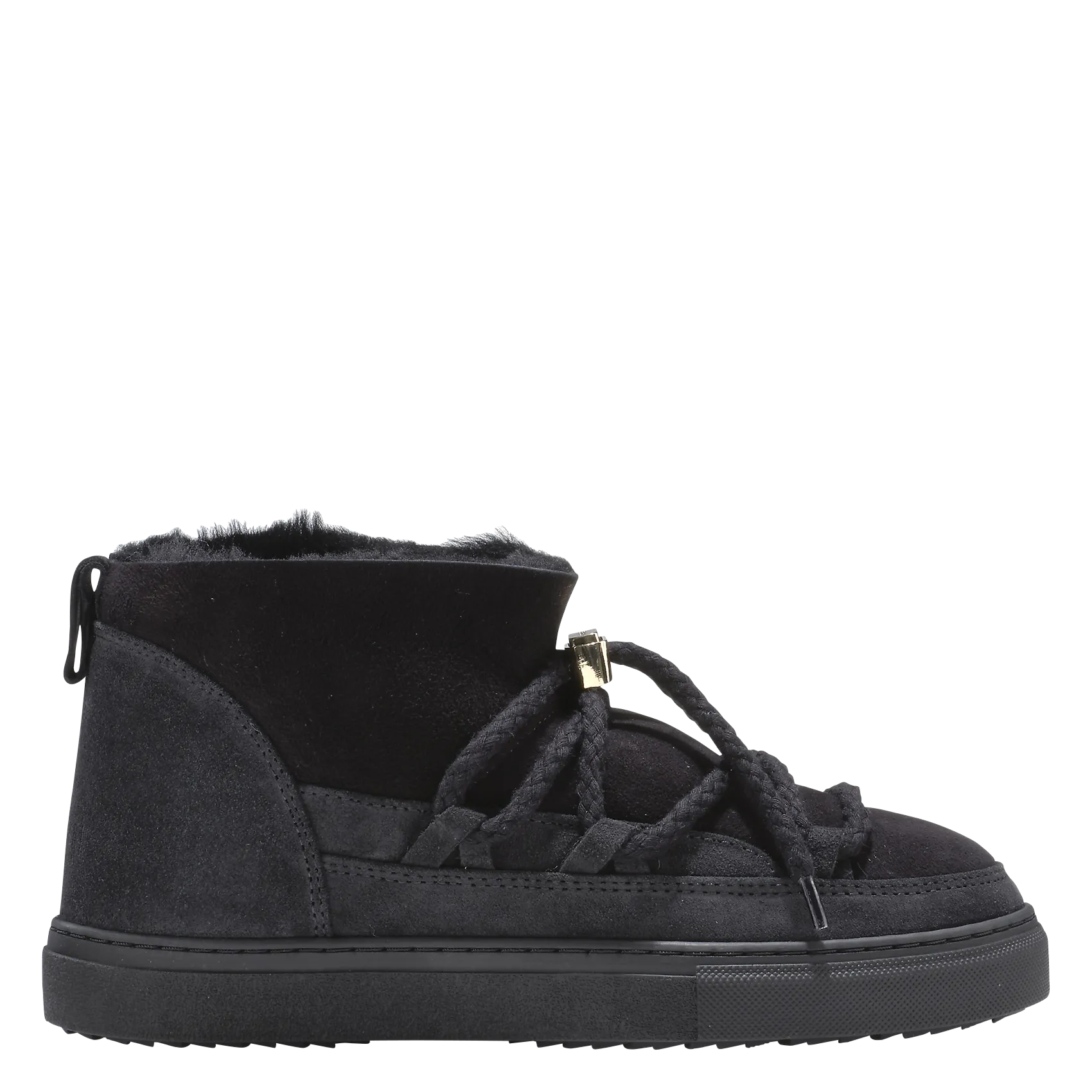 Boots fourrées en cuir velours Noir CLASSIC LOW