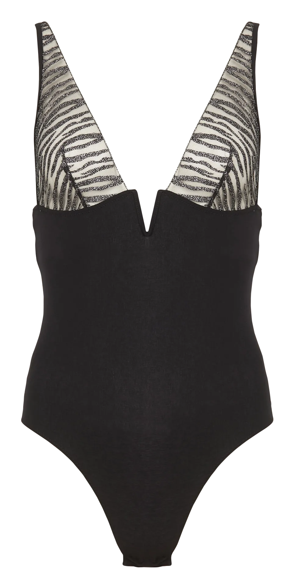 Body en broderie Noir LIVA