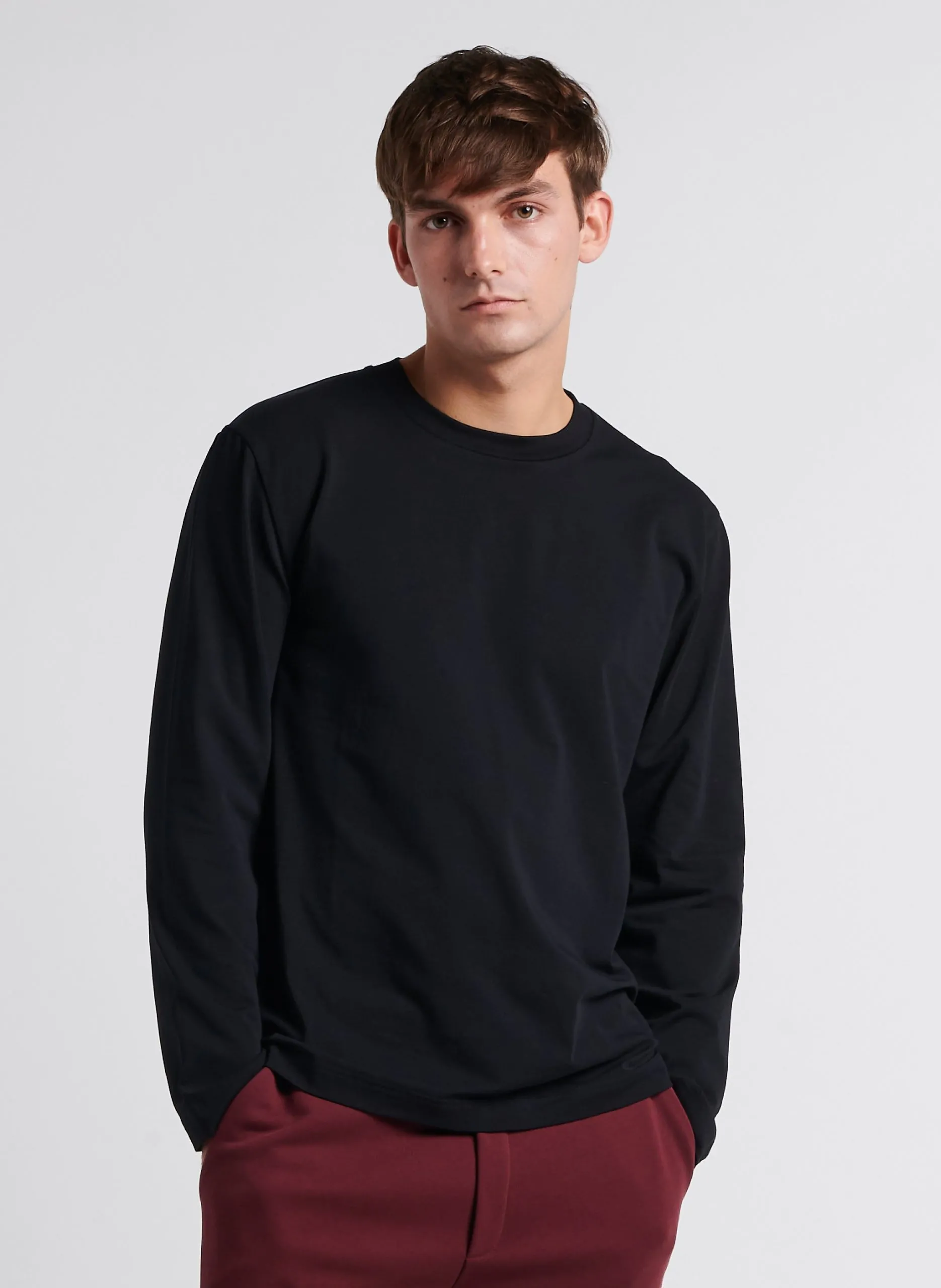 Tee-shirt col rond en coton Noir BAFF