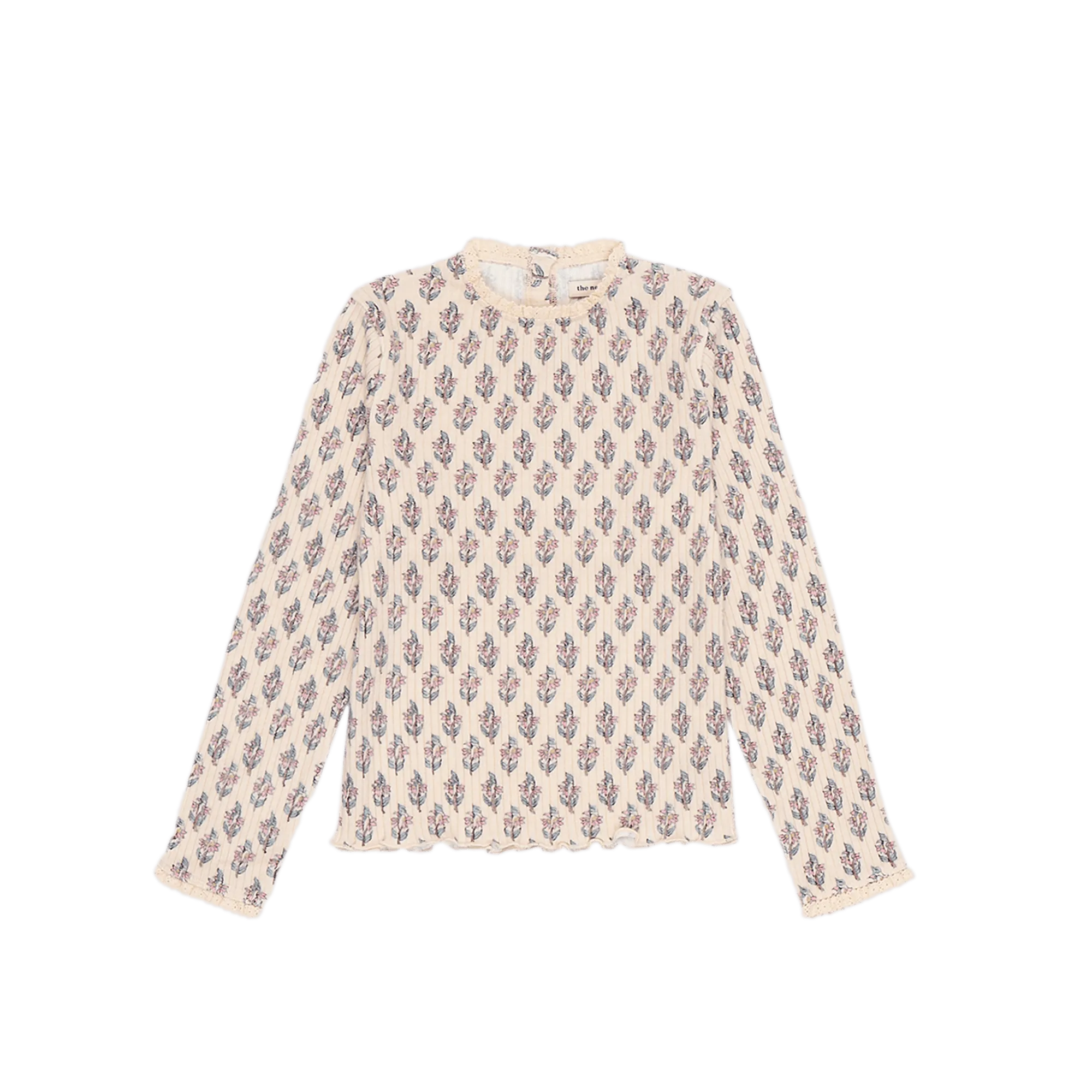 Tee-shirt col rond en coton imprimé Rose BETSY