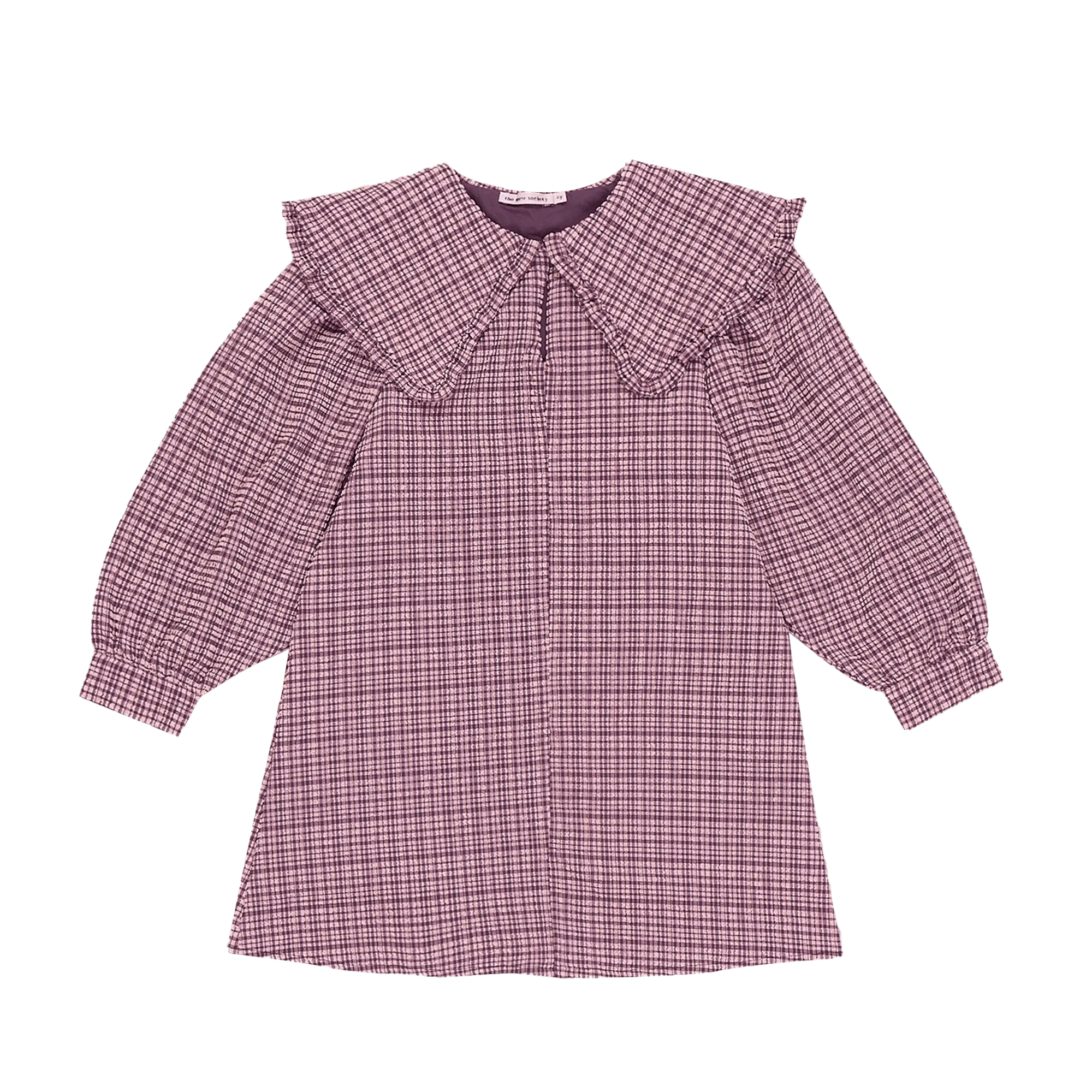 Robe courte ample à carreaux Rose ANABELLA