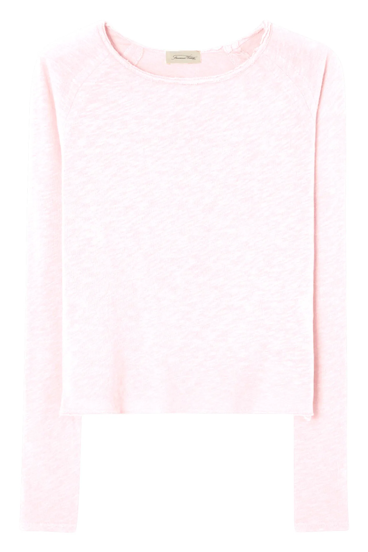 Tee-shirt col rond en coton Rose SONOMA