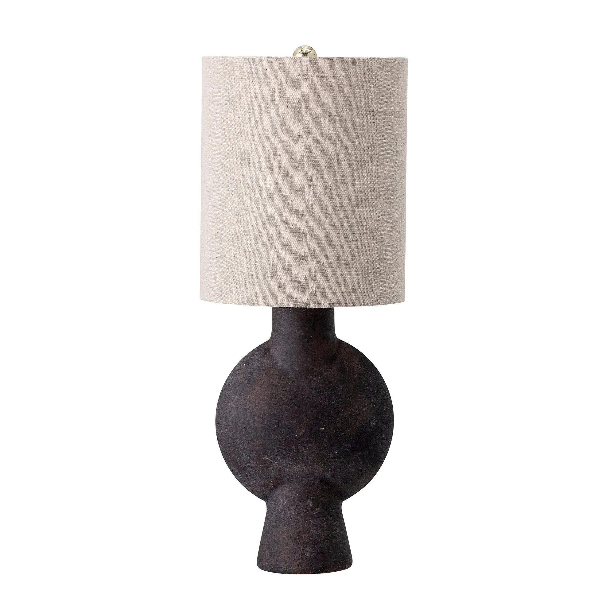 Lampe de table tissu Marron