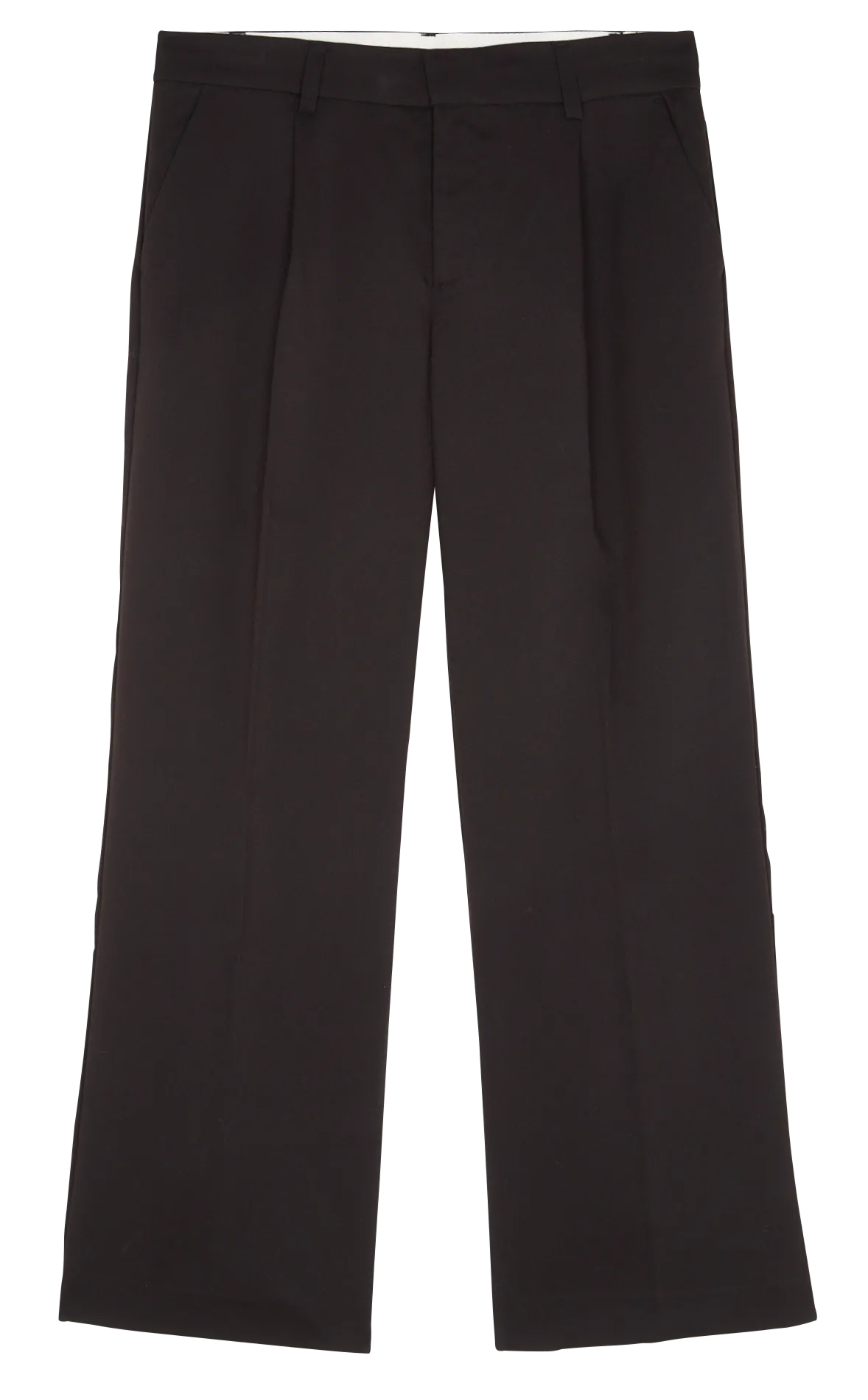 Pantalon droit à pinces Noir