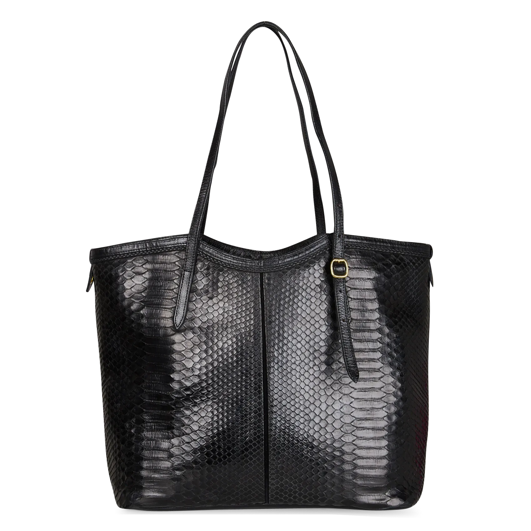 Sac cabas en cuir Noir INDIA