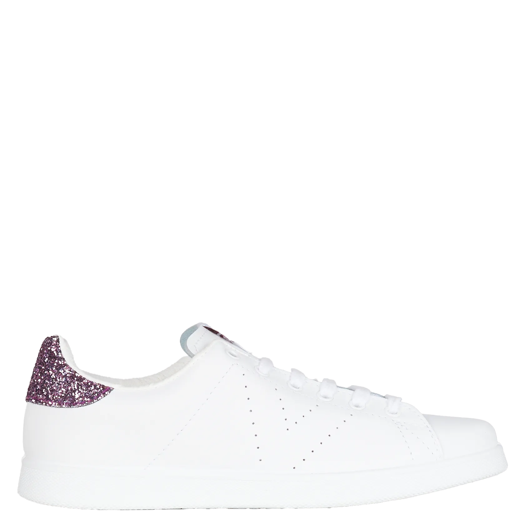 Baskets basses pailletées en cuir Violet