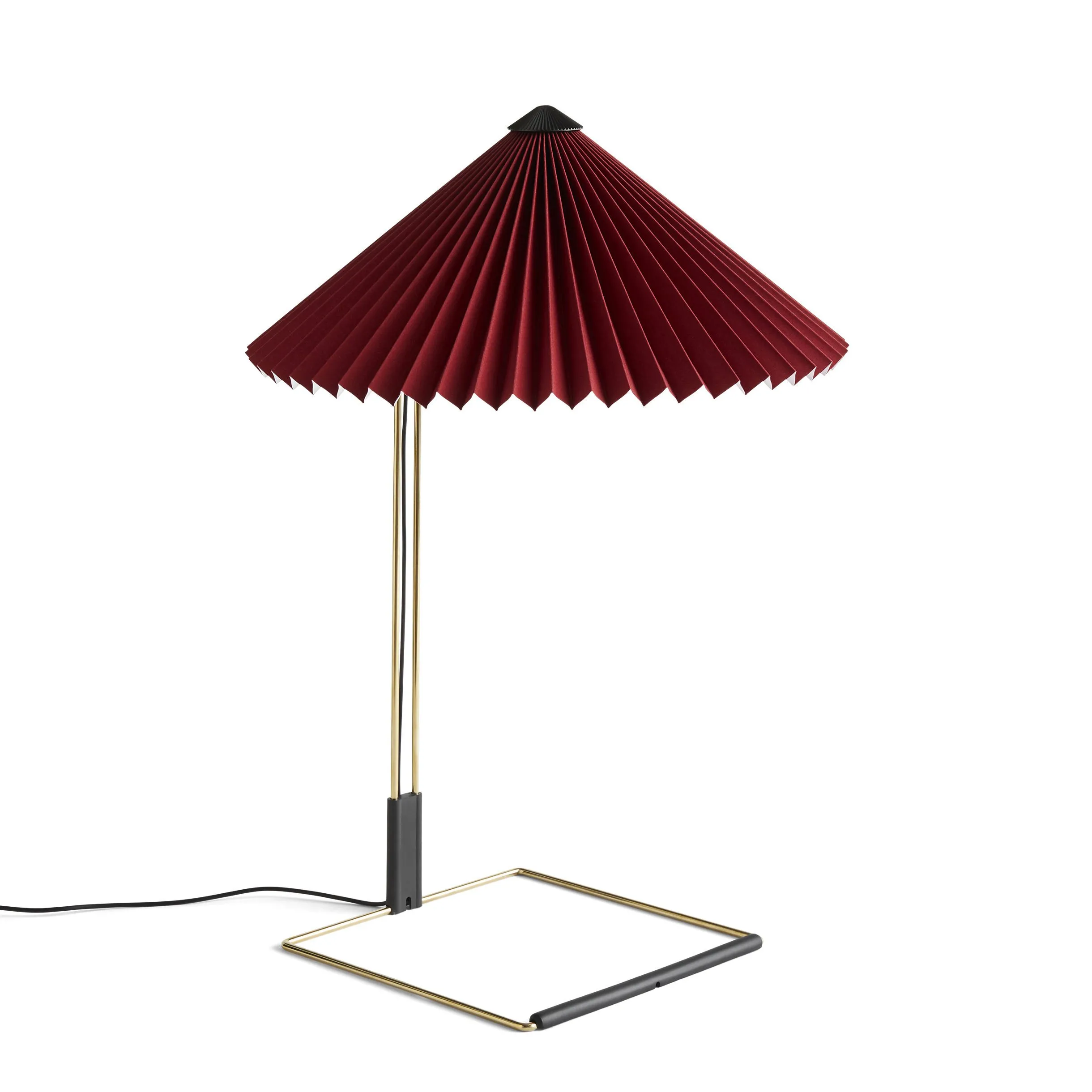 Lampe de table tissu Rouge MATIN LARGE LED