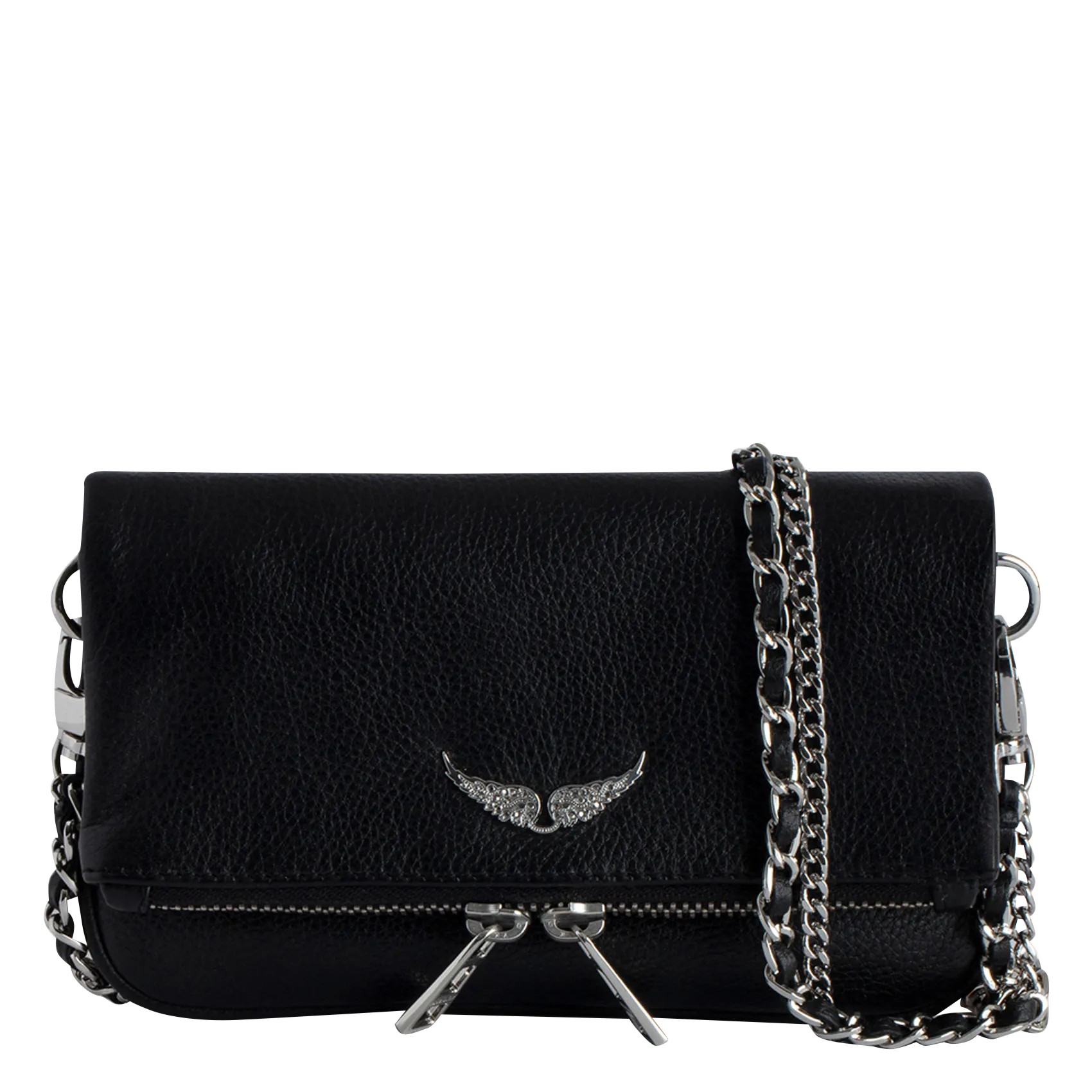 Pochette en cuir Noir ROCK NANO