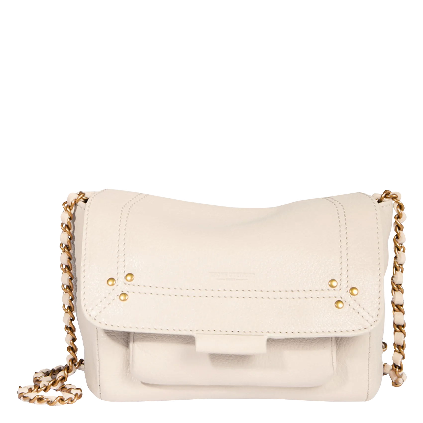 Mini sac bandoulière en cuir Beige LULU S