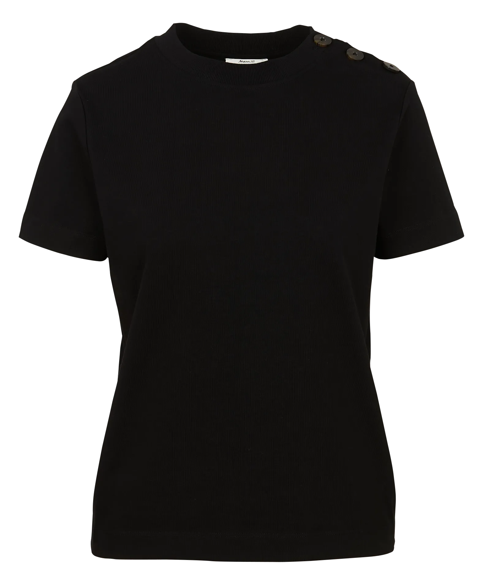 Tee-shirt col rond en coton Noir DAMIEN