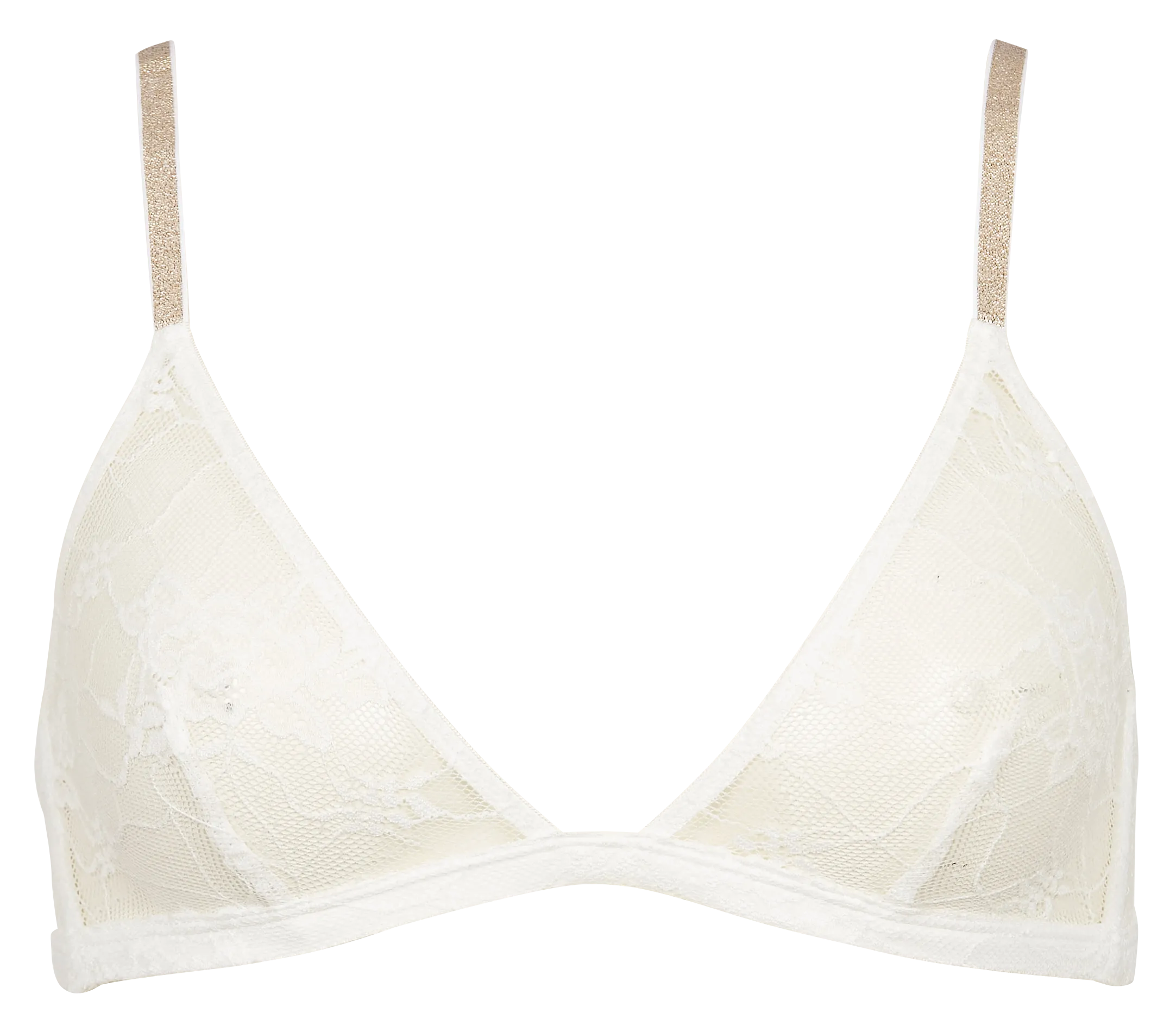 Soutien gorge triangle en dentelle Blanc CHLOE