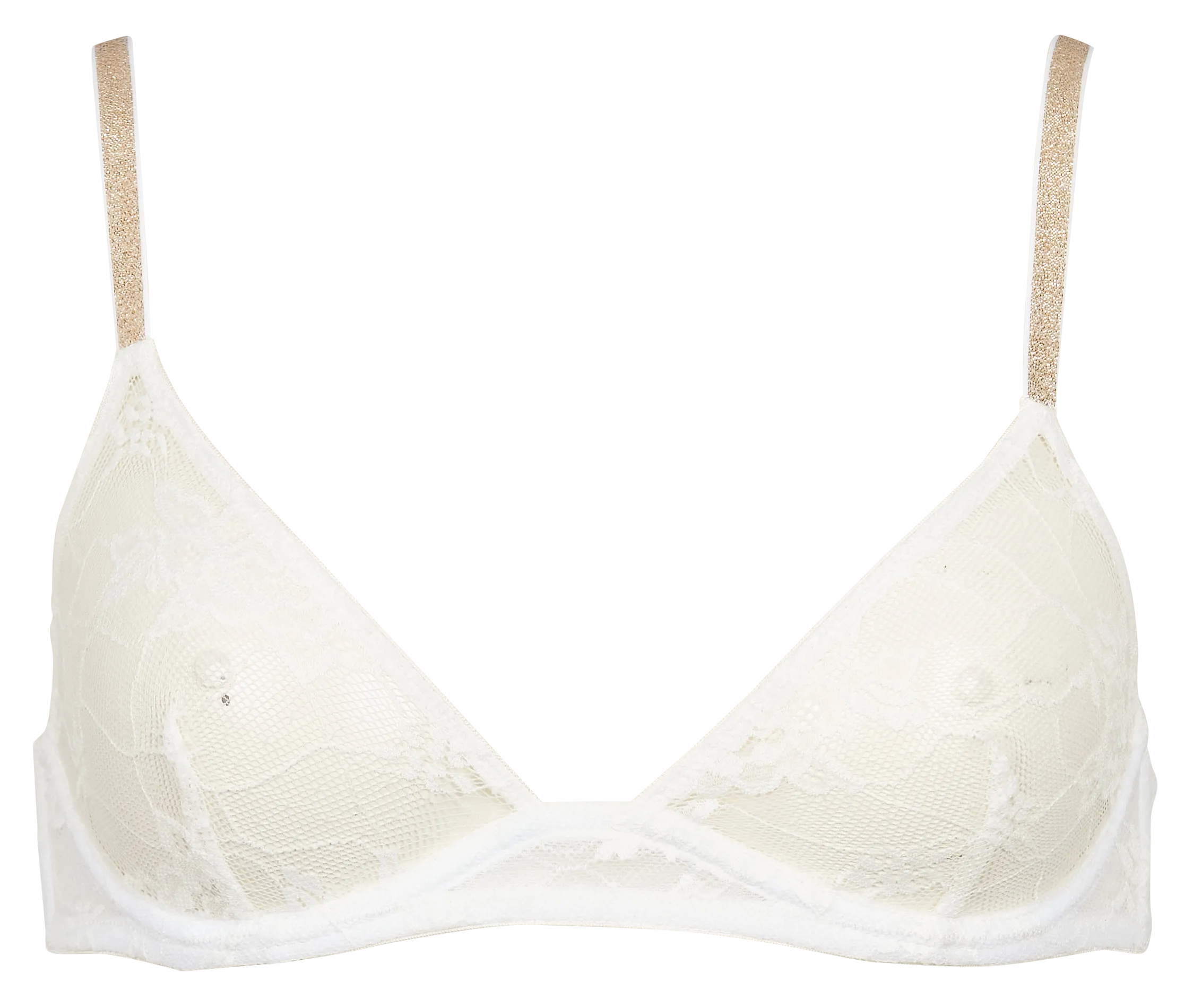Soutien-gorge triangle en dentelle Blanc LARA