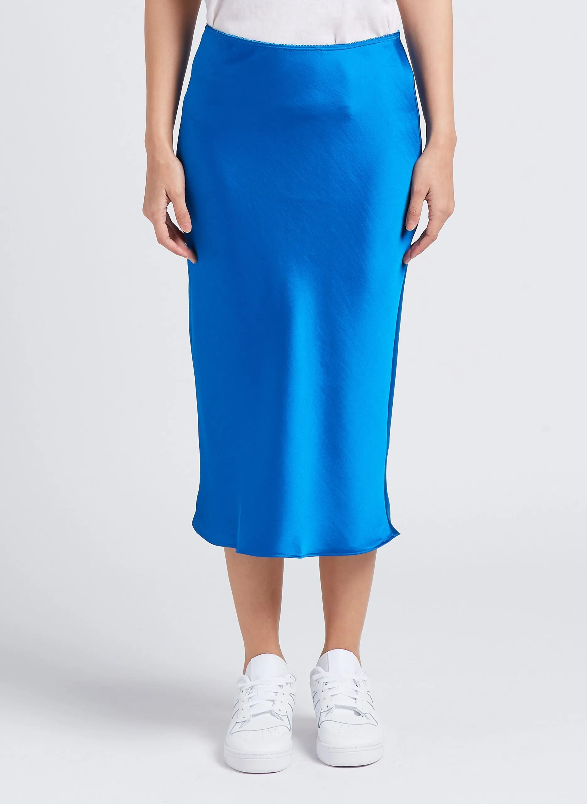 Jupe évasée fluide Vert Agneta