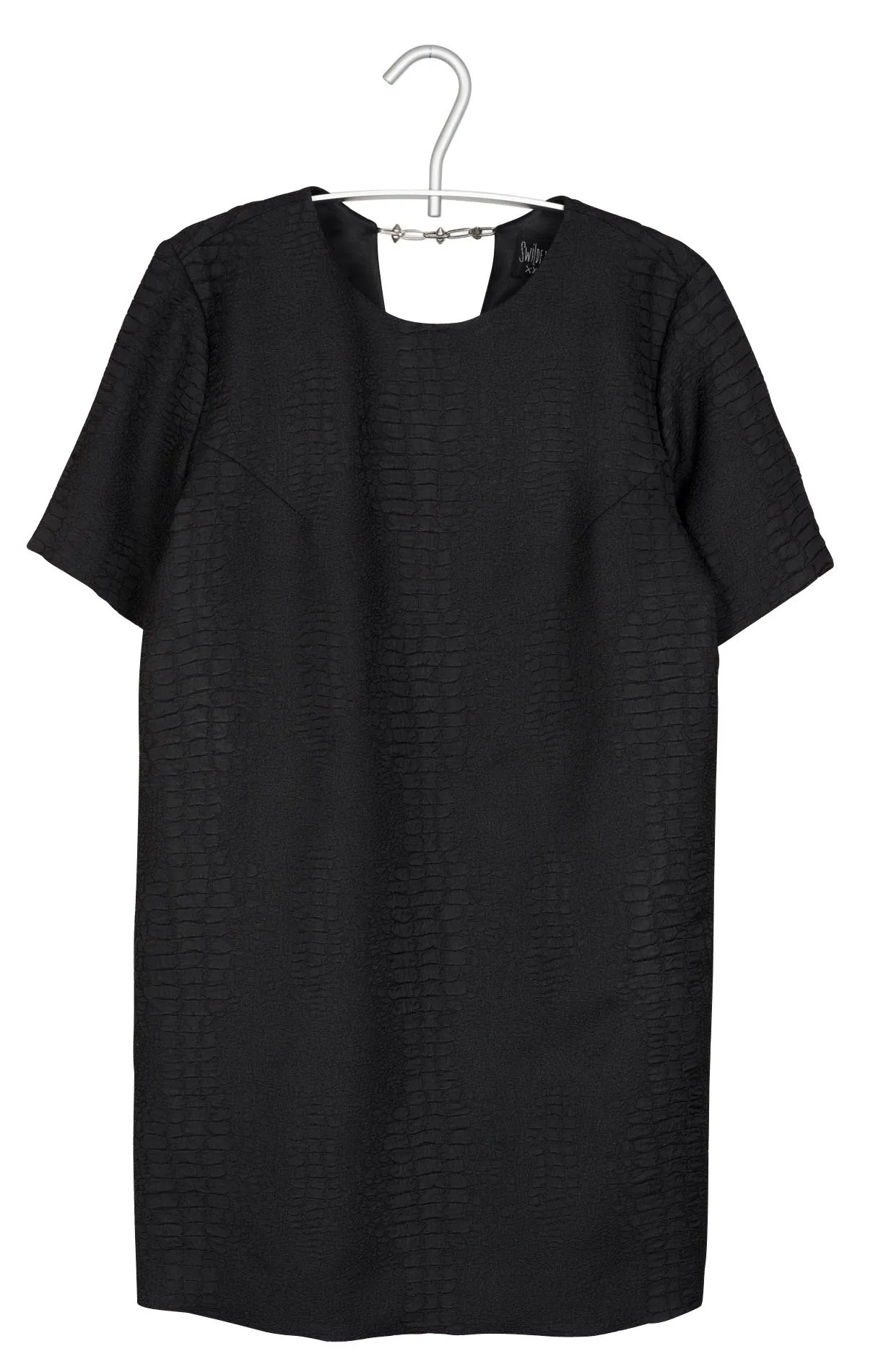 Robe en jacquard croco Noir