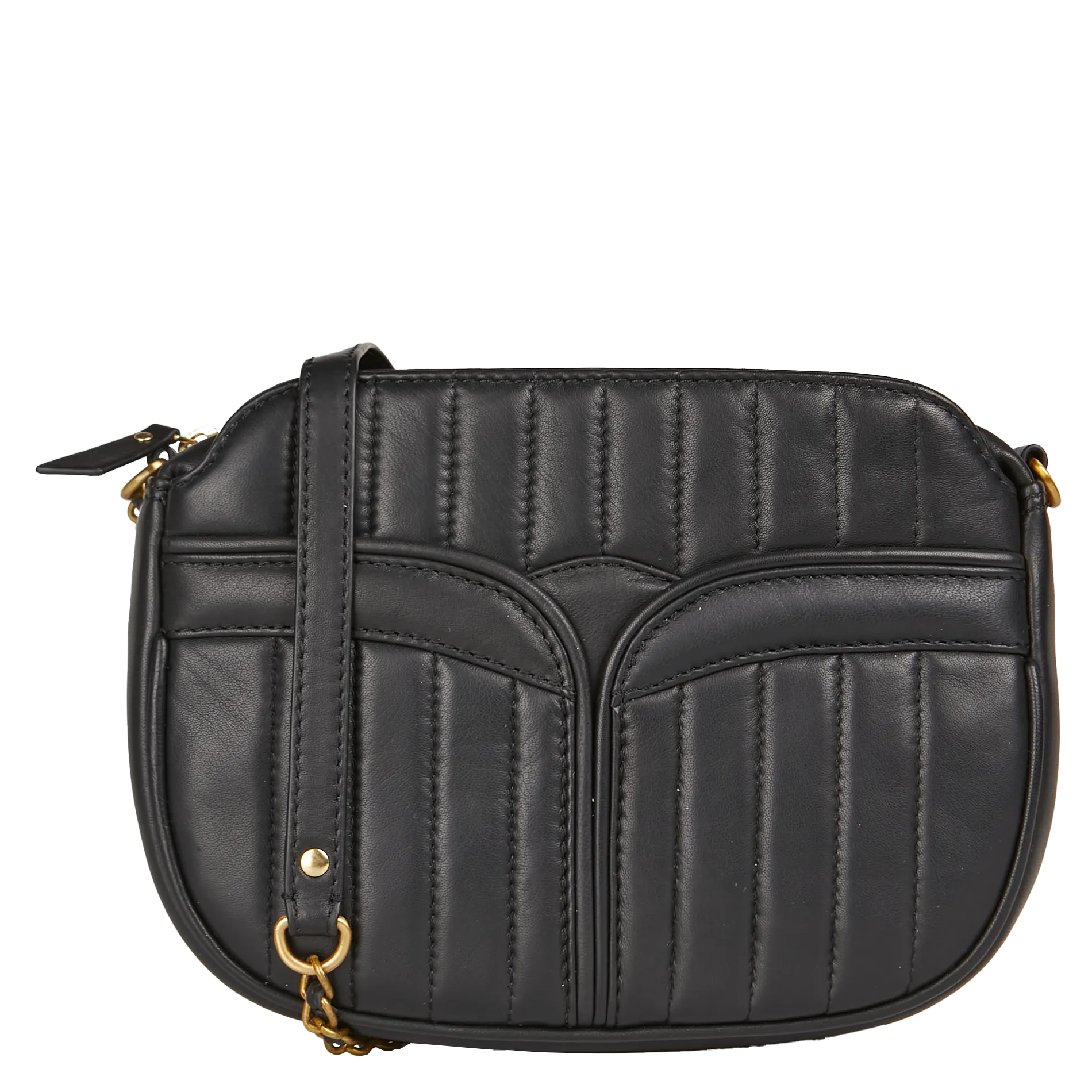Sac bandoulière en cuir agneau Noir DIVINE