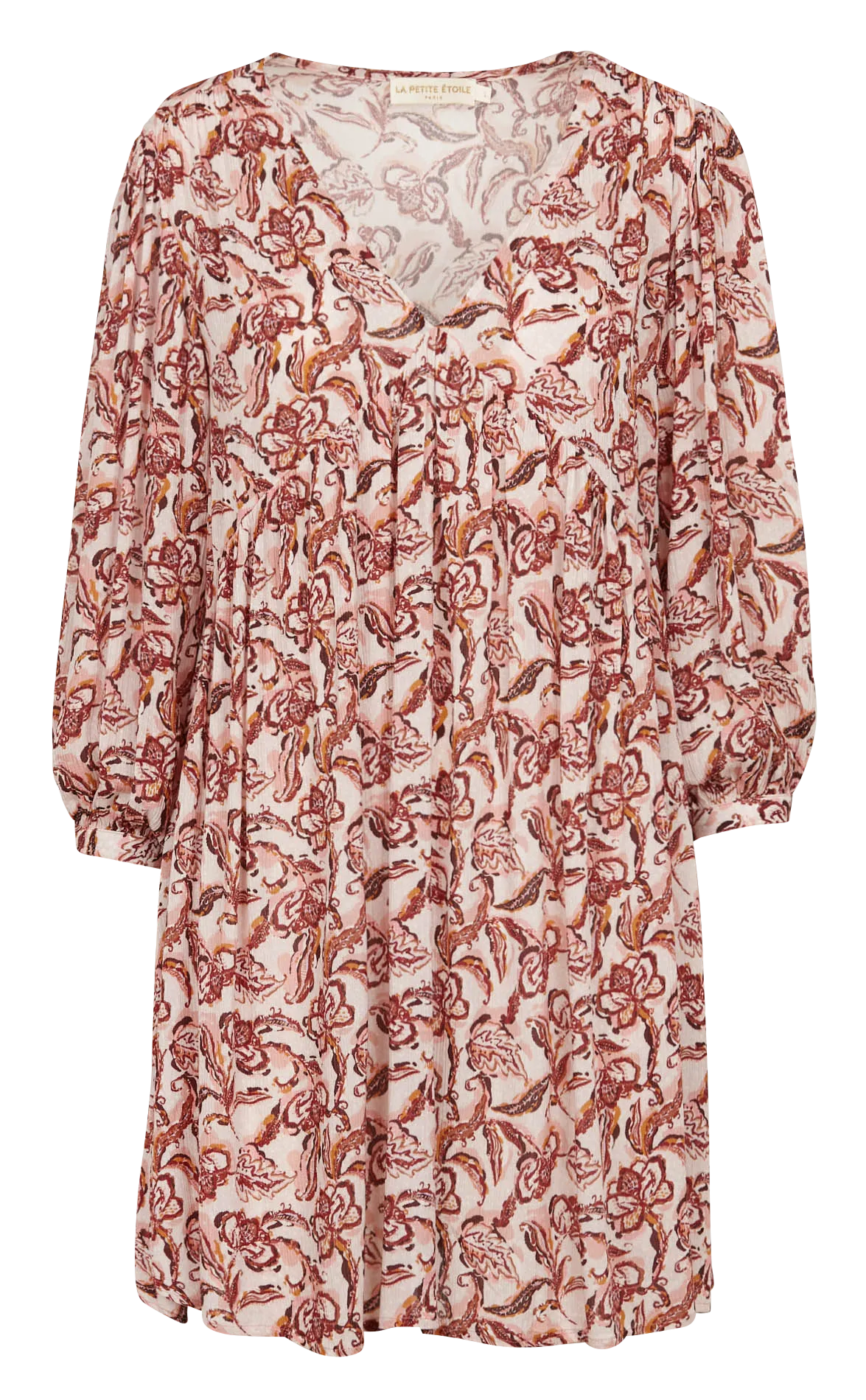 Robe courte col V imprimée Multicolore ROSIANA