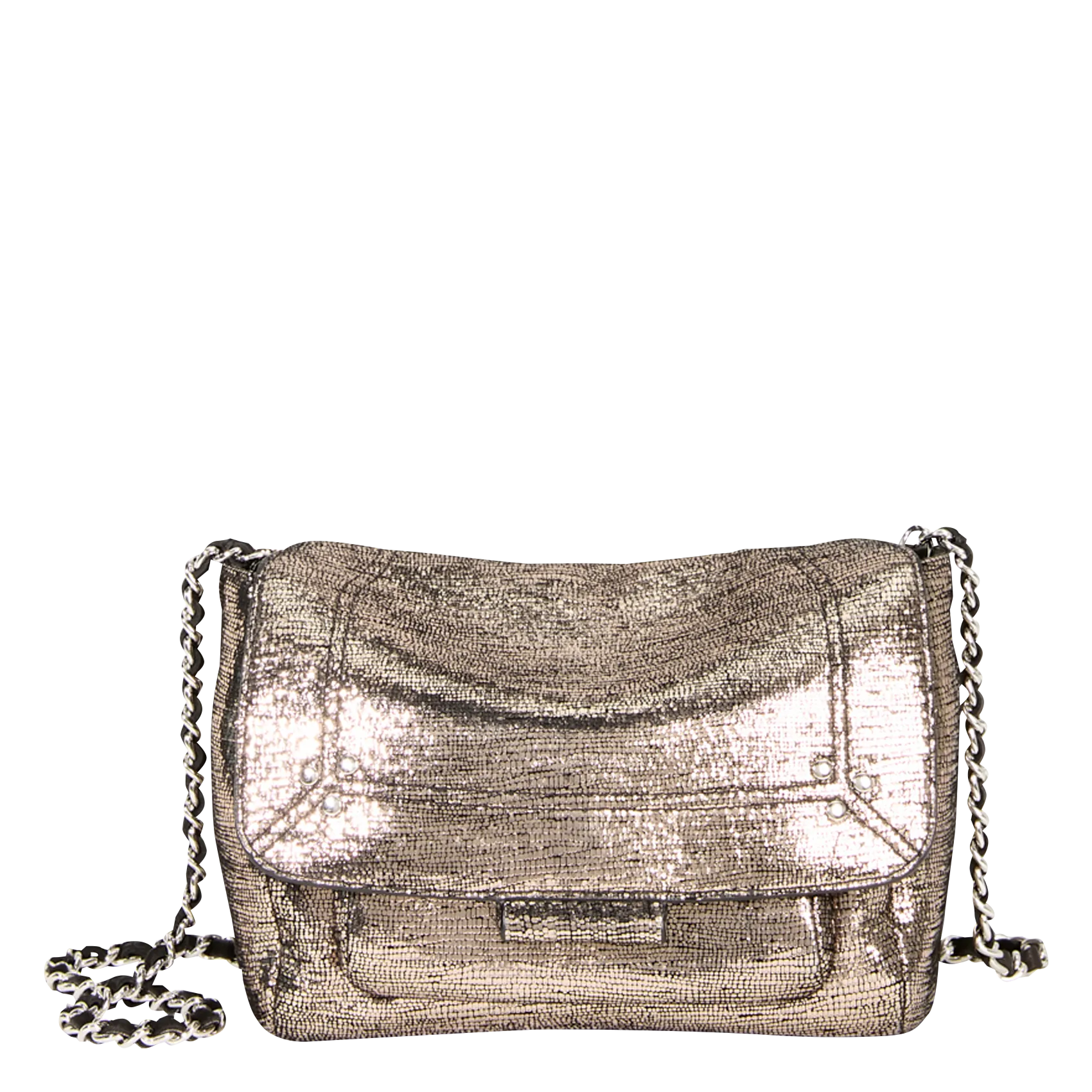 Mini sac bandoulière en cuir Doré LULU S