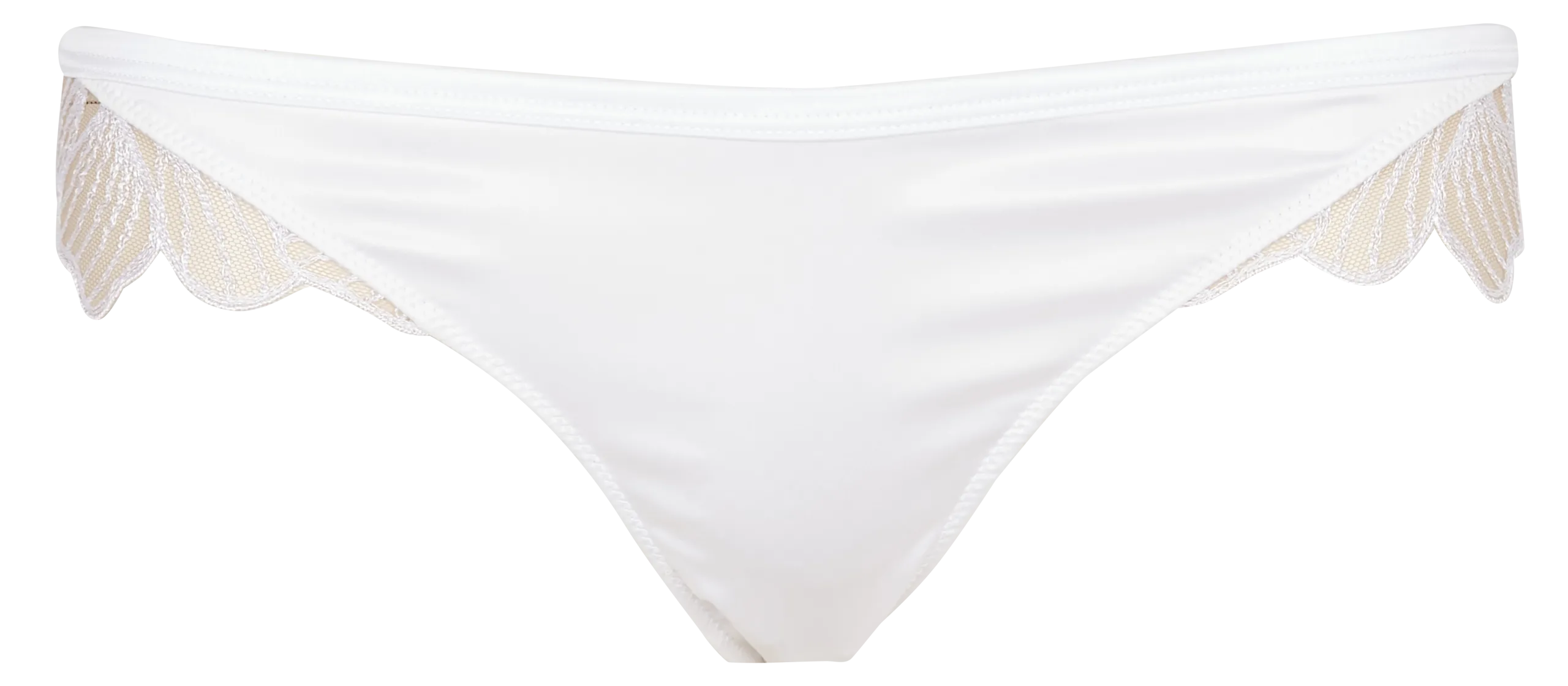 Tanga brodé Blanc GABRIELLE