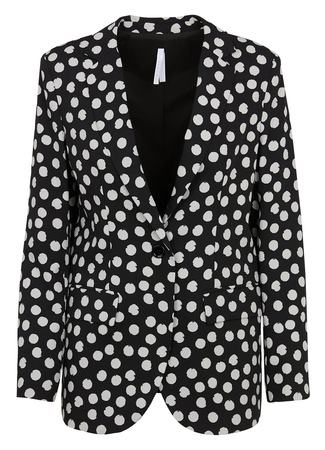 Veste de tailleur ajustée à pois Noir