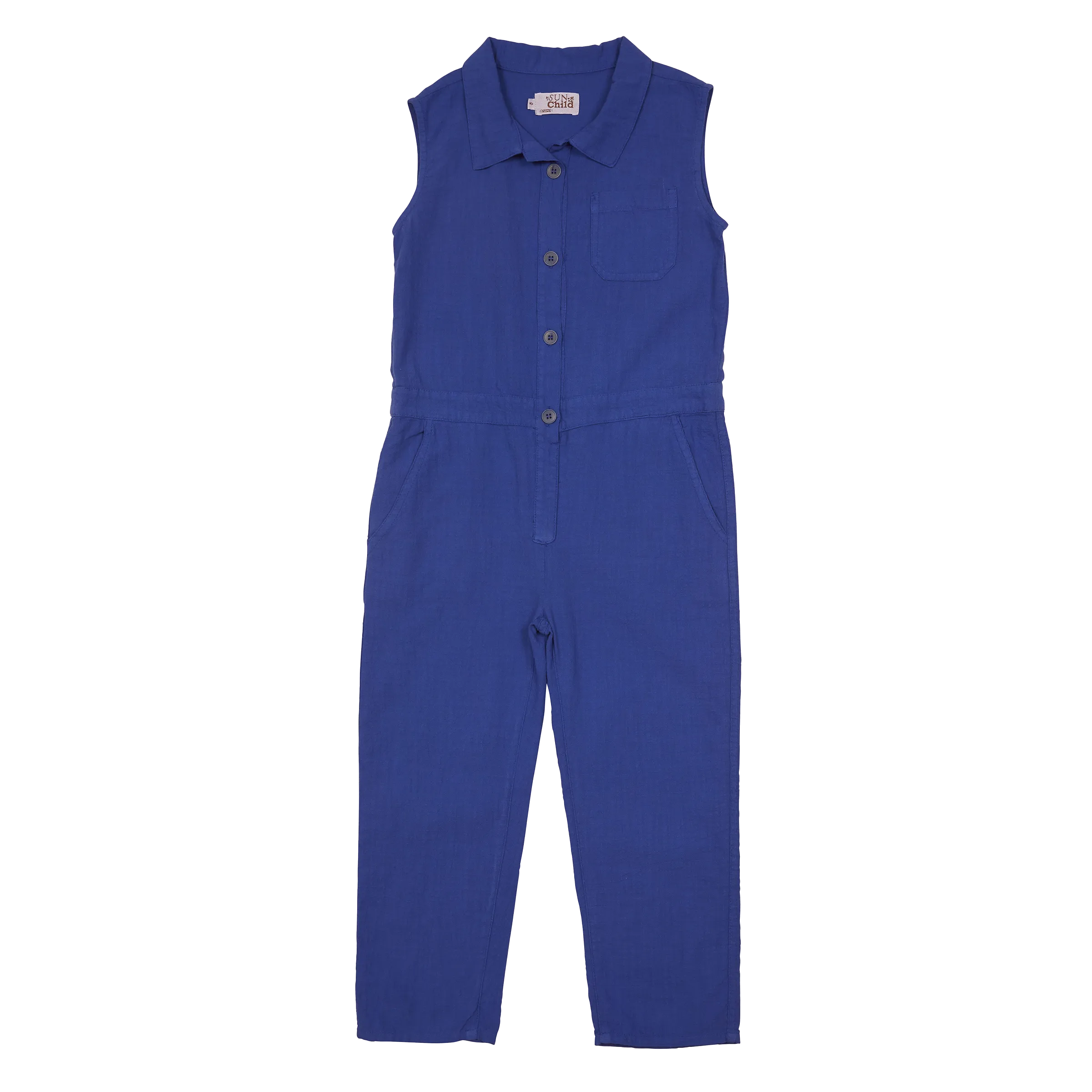 Combinaison col classique droite en coton Bleu TOMBSTONE