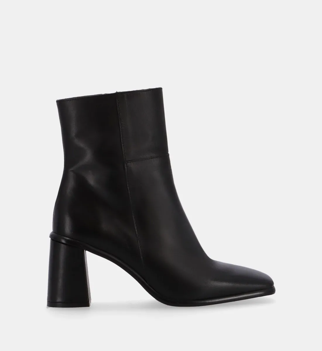 Bottines à talon en cuir Noir WEST