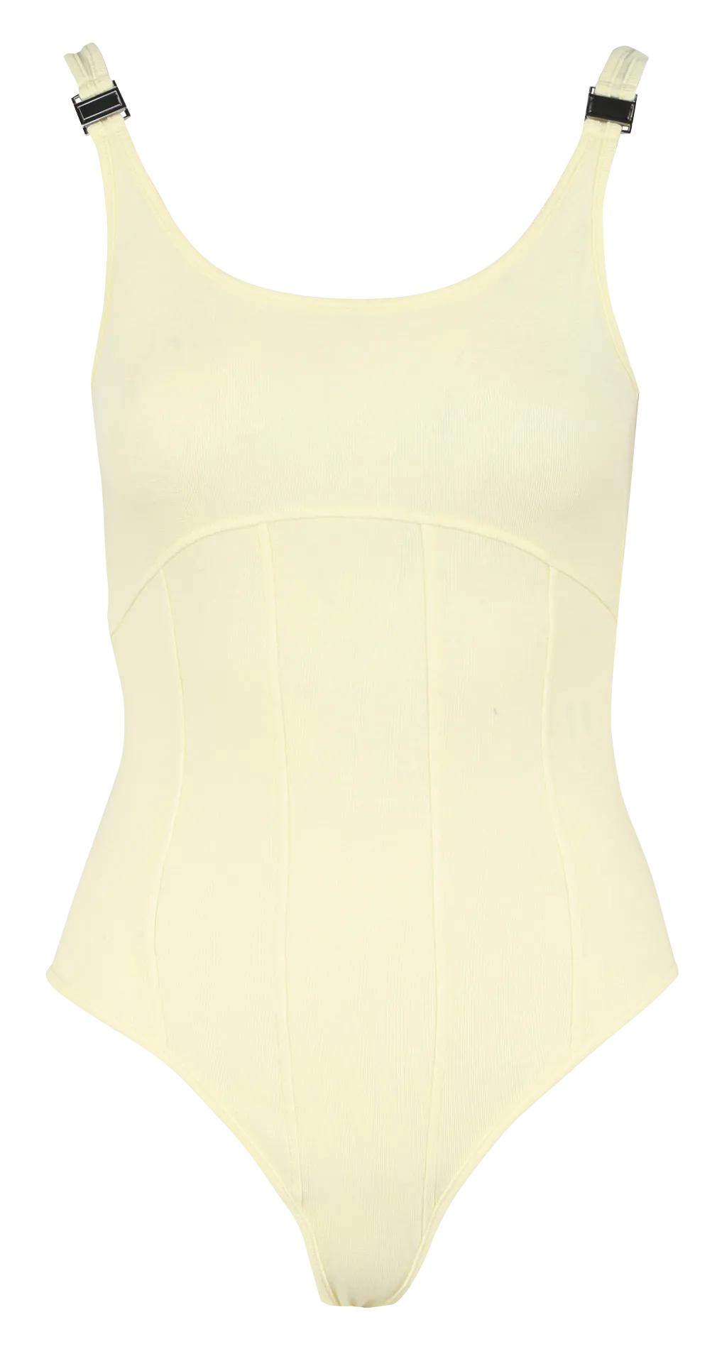 Body à bretelles fines dos nu en coton mélangé Jaune MADGE