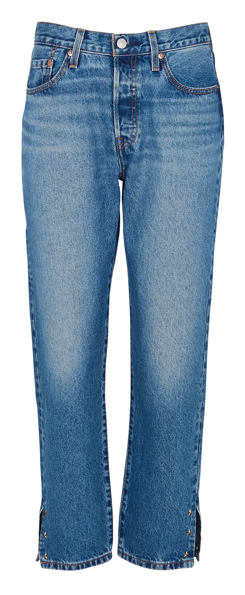 Jean droit cropped en coton Bleu 501 CROP