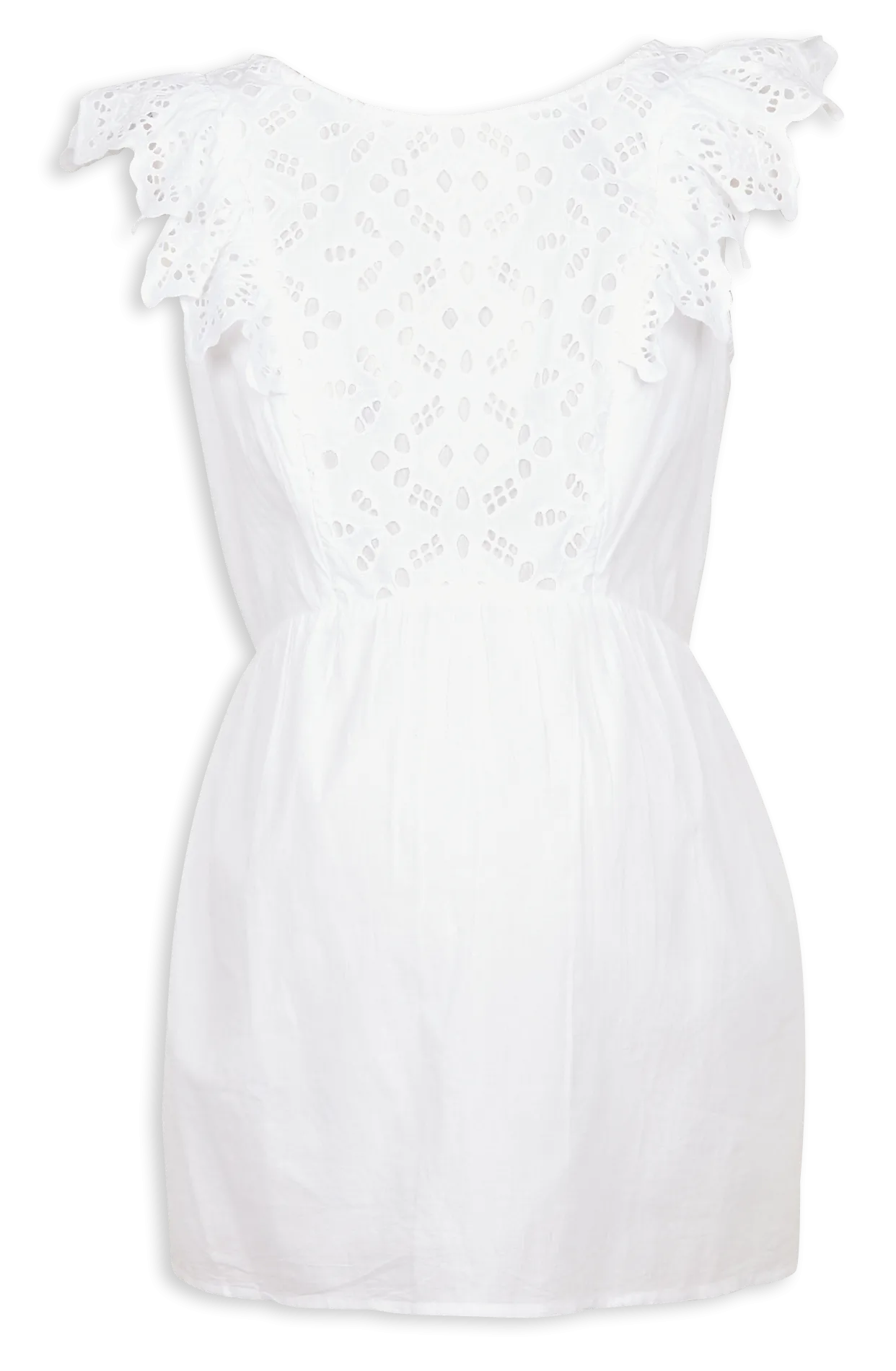 Top de grossesse brodé en coton Blanc ABIGAIL