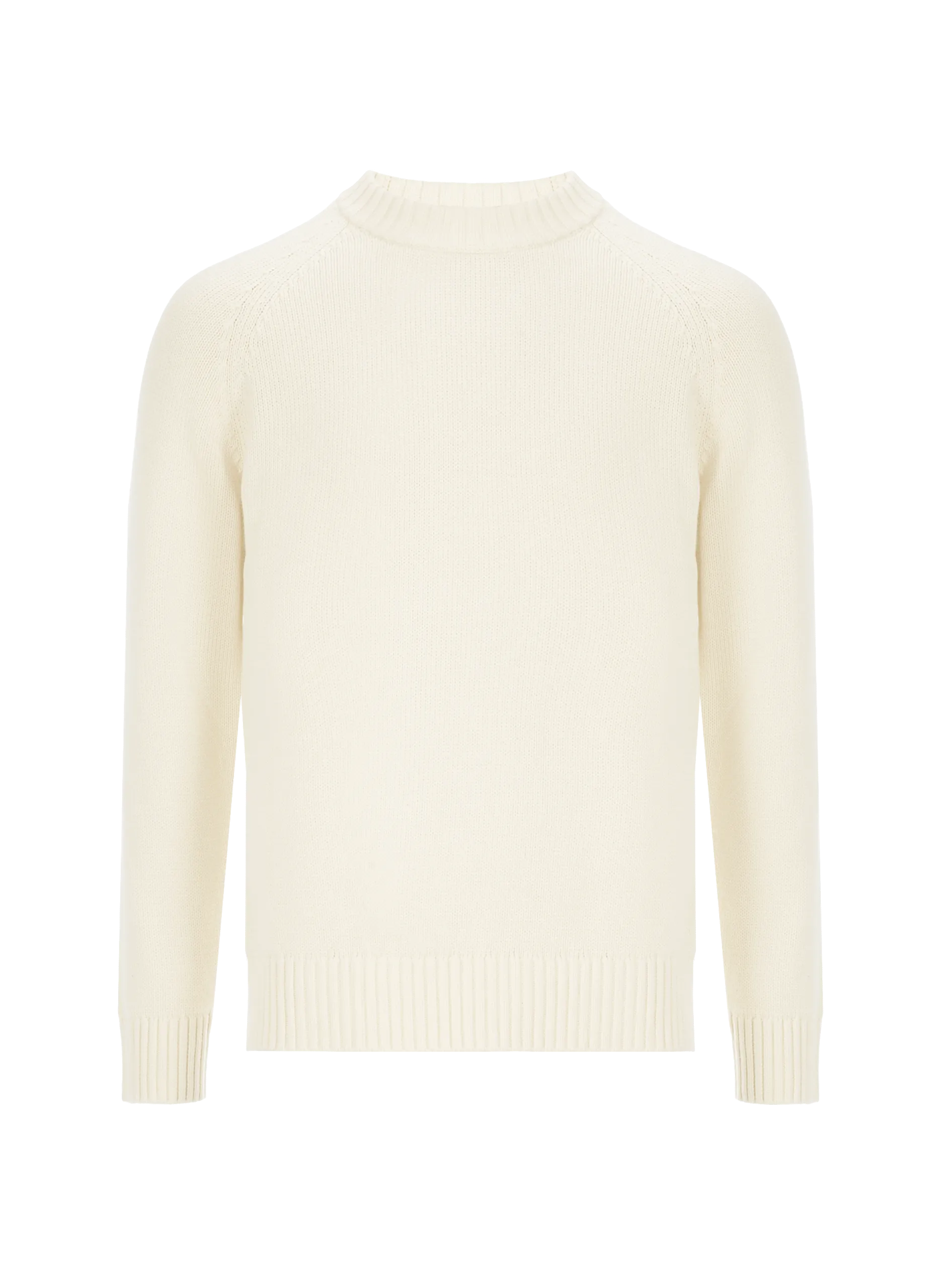 Pull droit col rond en coton Blanc PANN