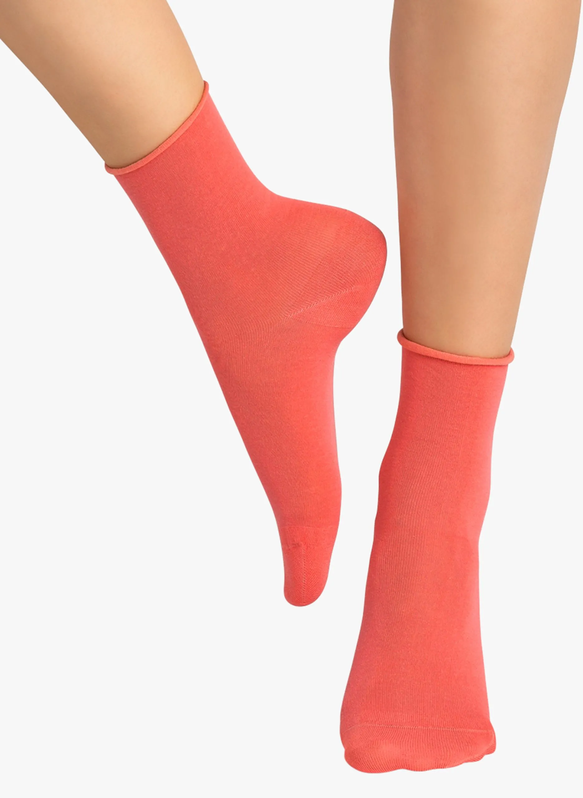 Chaussettes en coton stretch Rouge VELOUTE