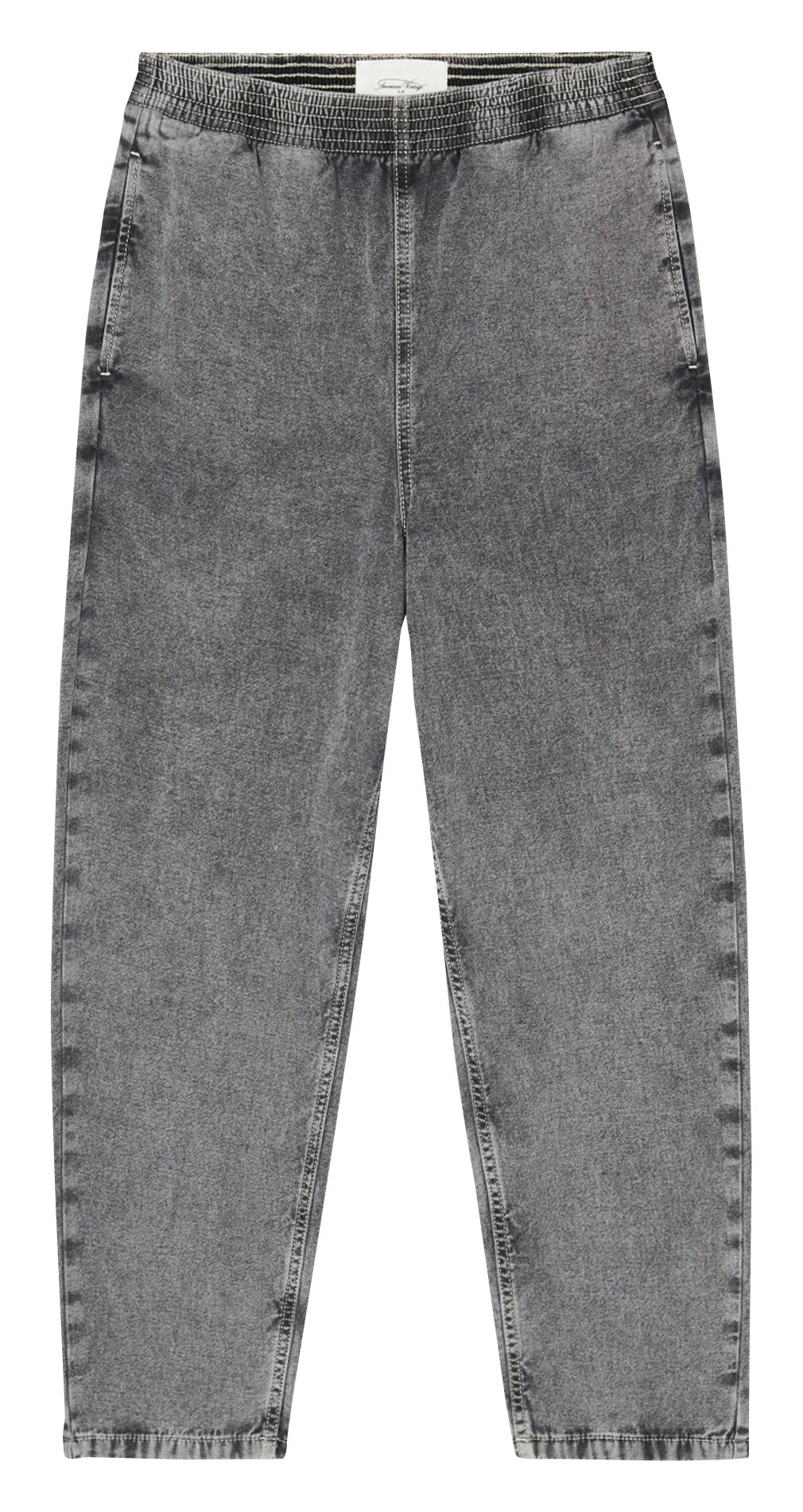Jean droit taille haute en coton Gris JAZY