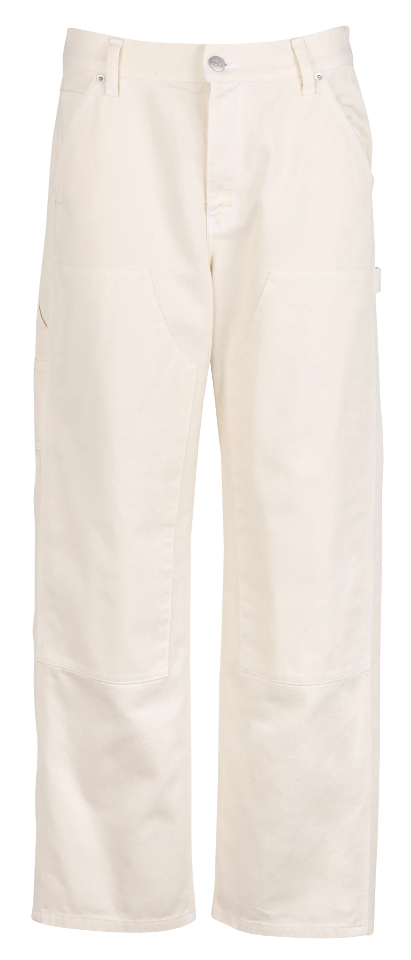 Jean droit taille haute en coton Blanc JOEY