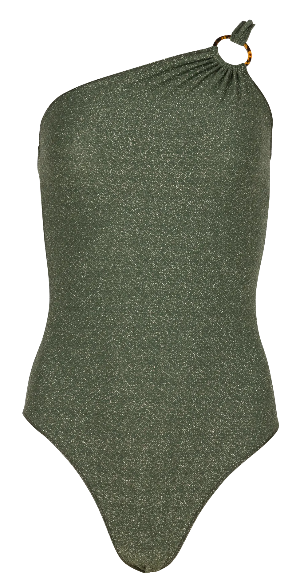 Maillot de bain une pièce asymétrique Kaki LAURIA