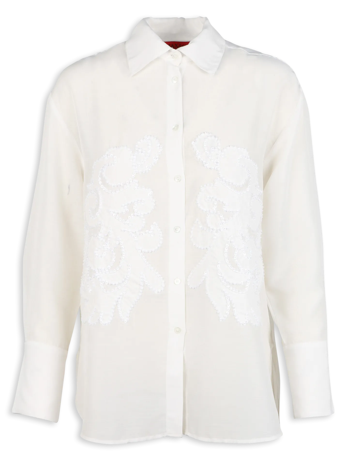 Chemise droite brodée Blanc OTTAWA
