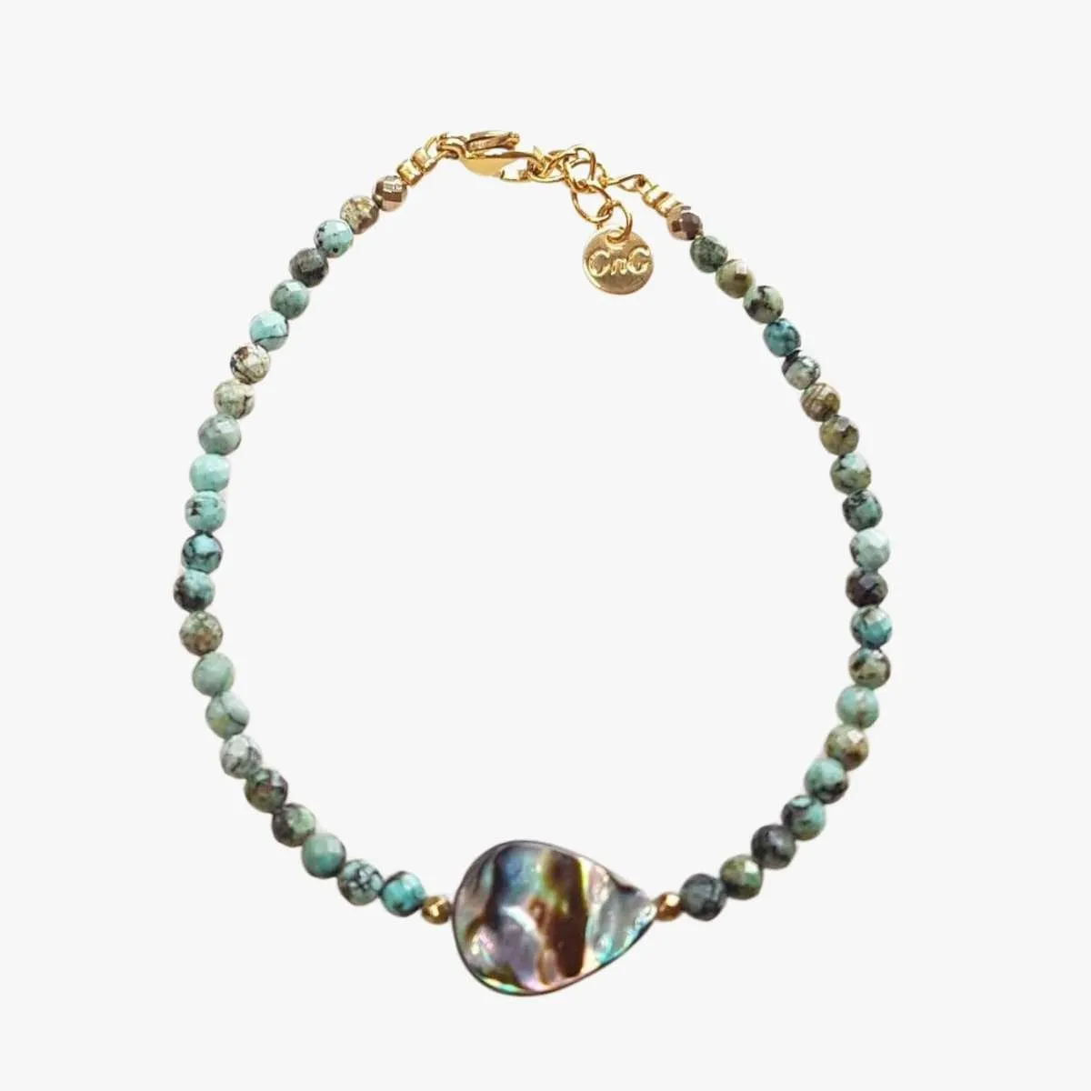 Bracelet nacre abalone Bleu SARJANA