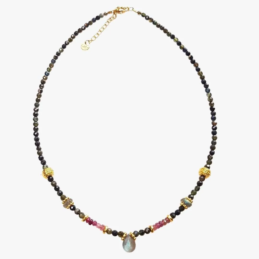 Collier tourmaline Multicolore MEHAK